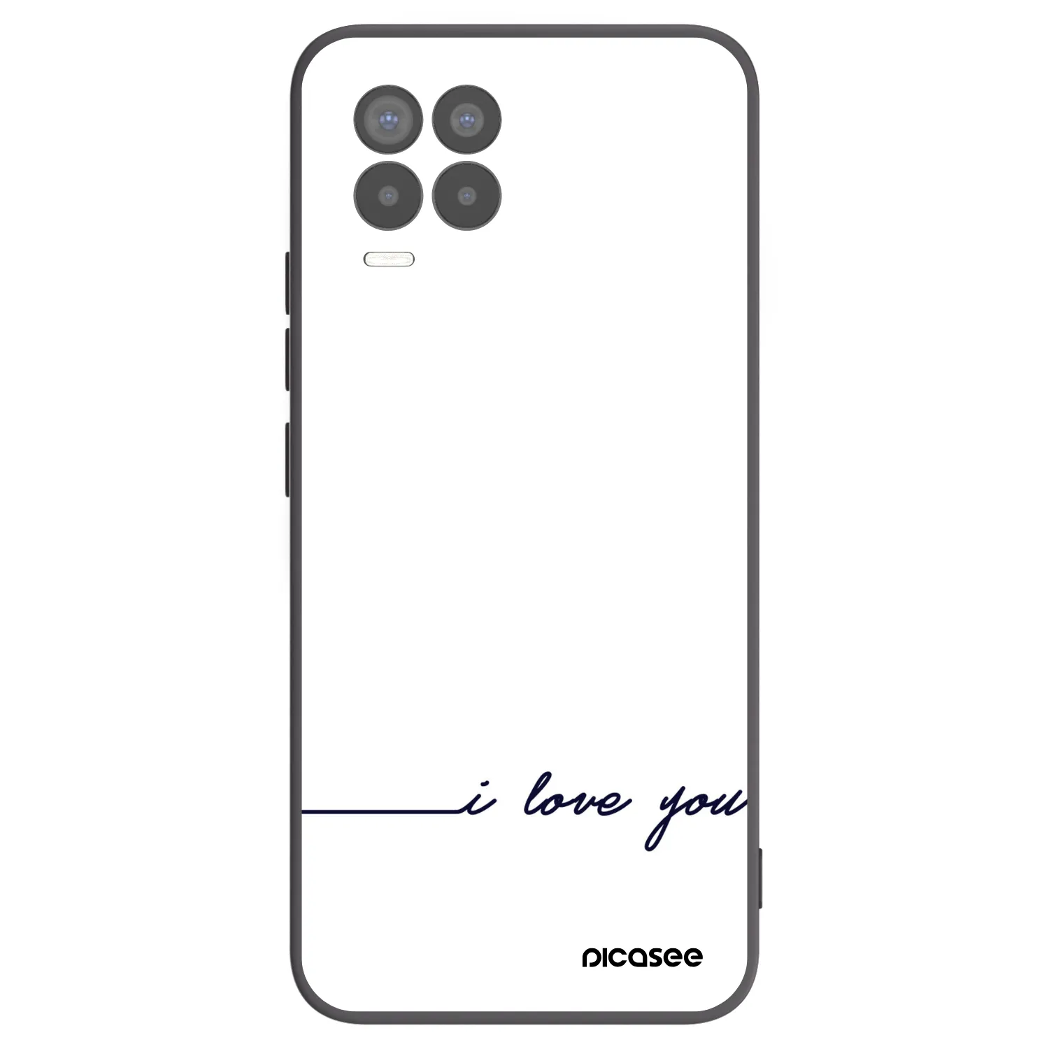 Picasee silikonski črni ovitek za Realme 8 Pro - I love you