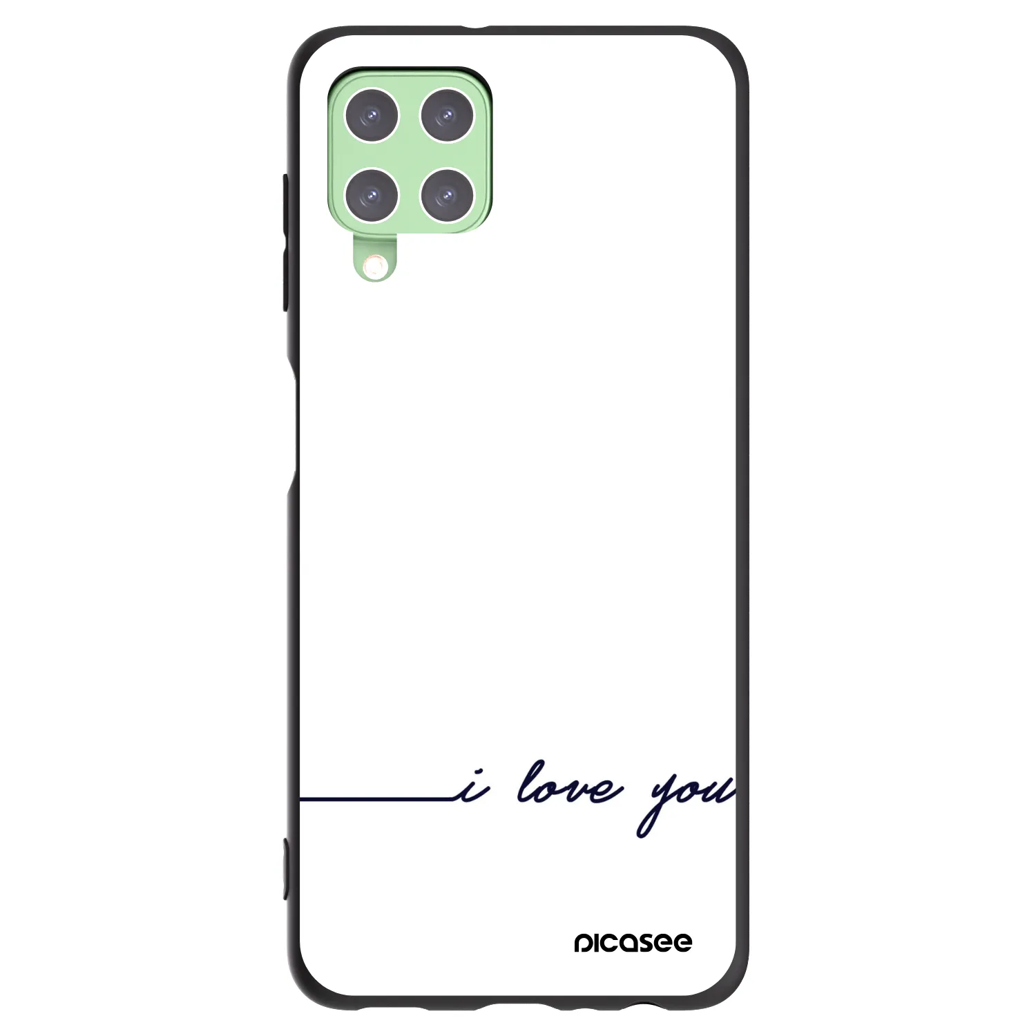 Picasee silikonski črni ovitek za Samsung Galaxy A22 A225F 4G - I love you