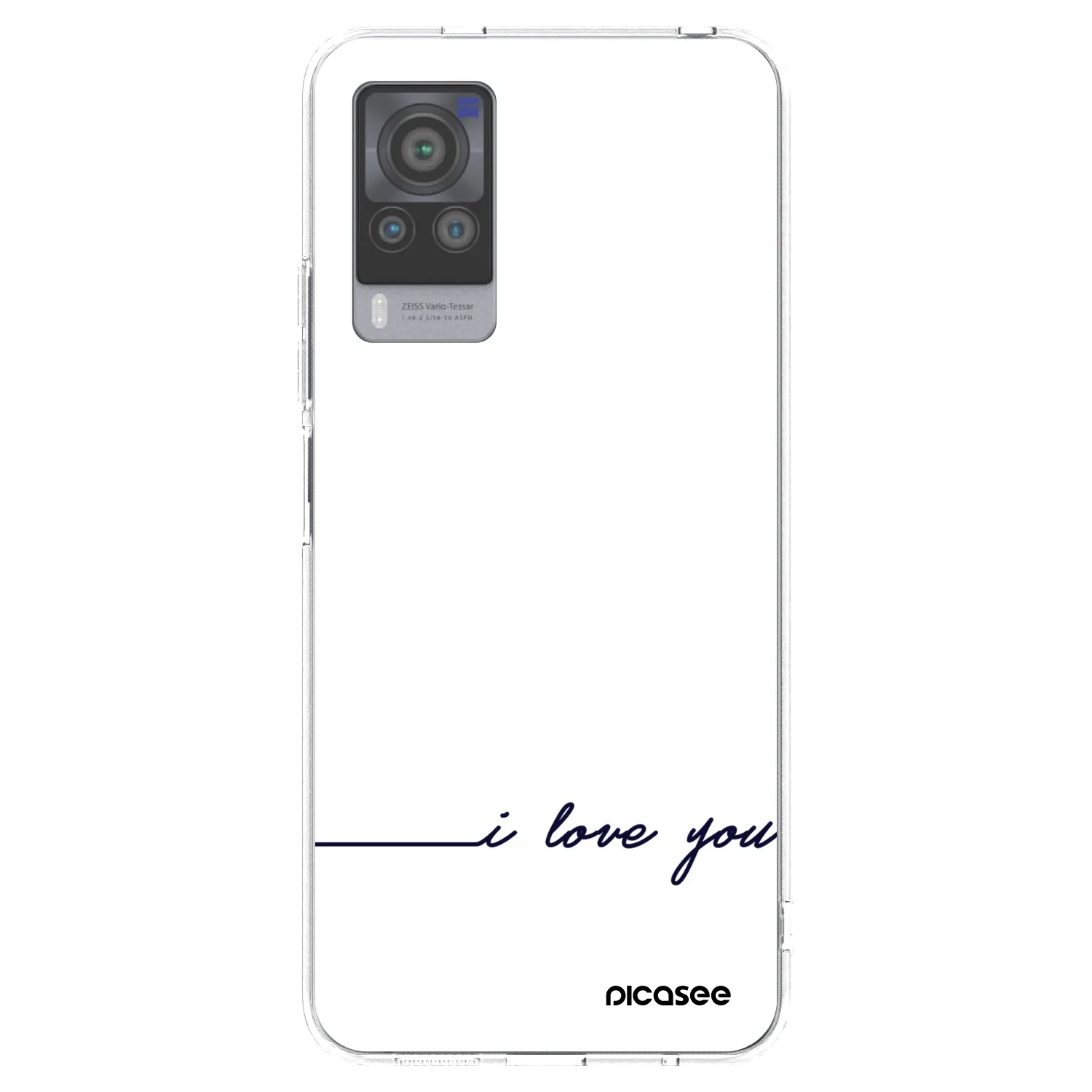 Picasee silikonski prozorni ovitek za Vivo X60 Pro 5G - I love you