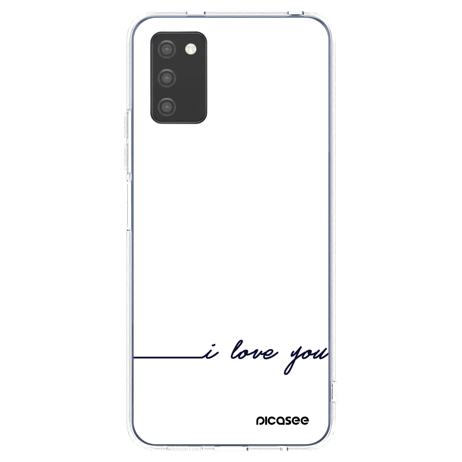 Picasee silikonski prozorni ovitek za Samsung Galaxy A03s A037G - I love you