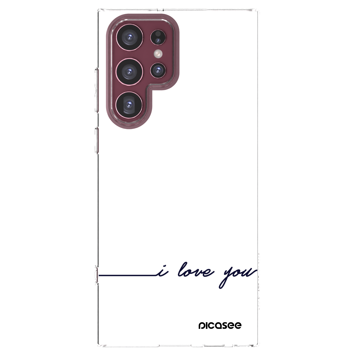 Picasee silikonski prozorni ovitek za Samsung Galaxy S22 Ultra 5G - I love you