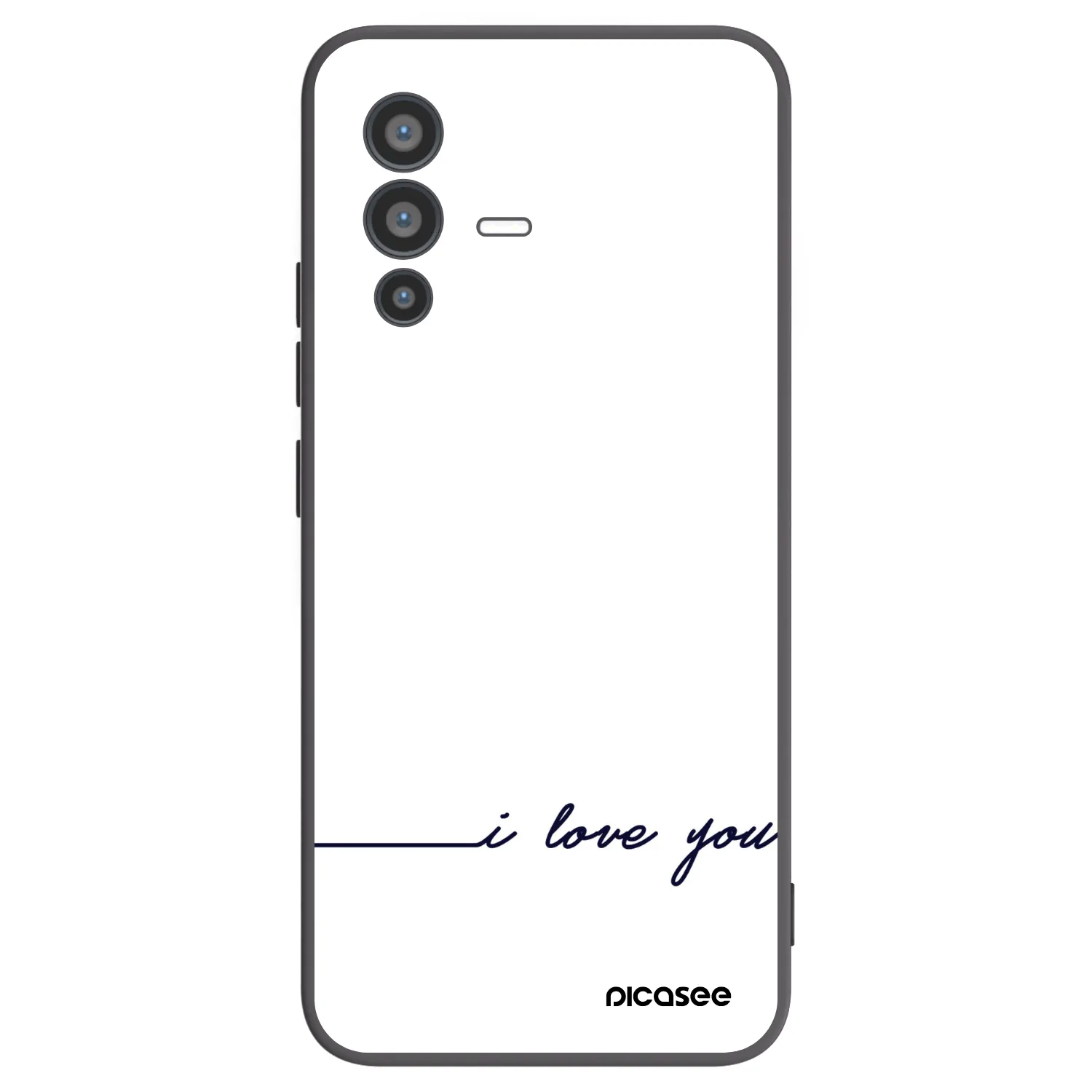 Picasee silikonski črni ovitek za Vivo V23 5G - I love you