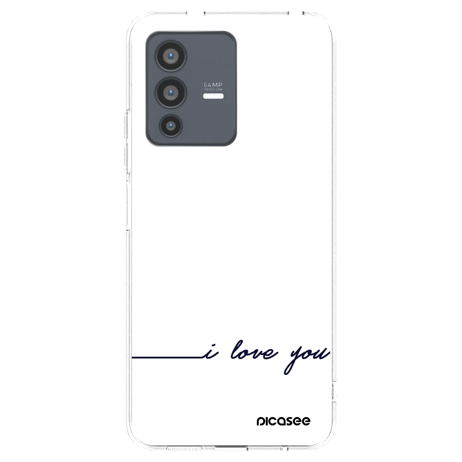 Picasee silikonski prozorni ovitek za Vivo V23 5G - I love you