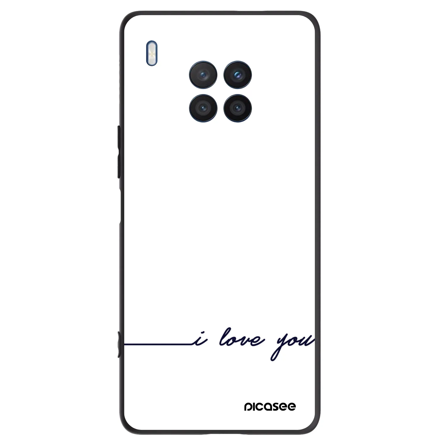 Picasee silikonski črni ovitek za Honor 50 Lite - I love you