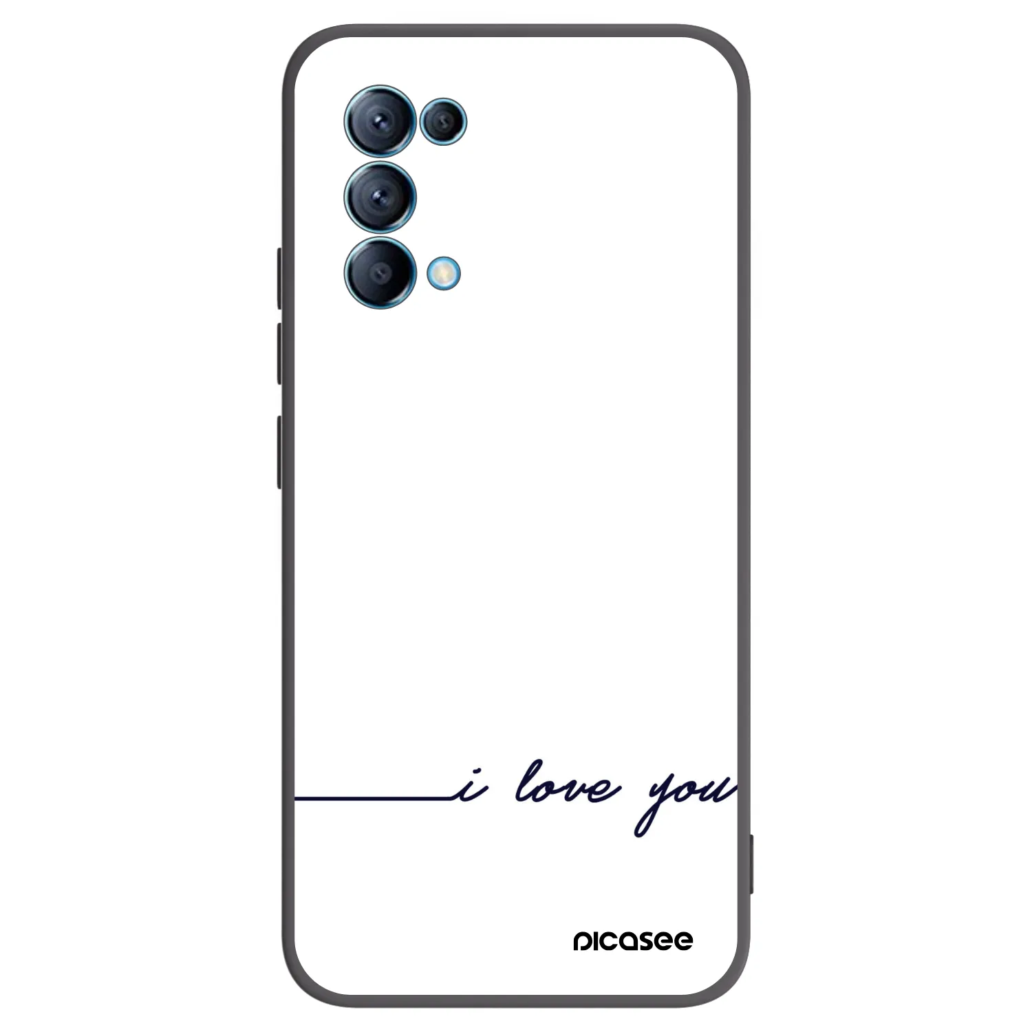 Picasee silikonski črni ovitek za OPPO Reno 5 5G - I love you