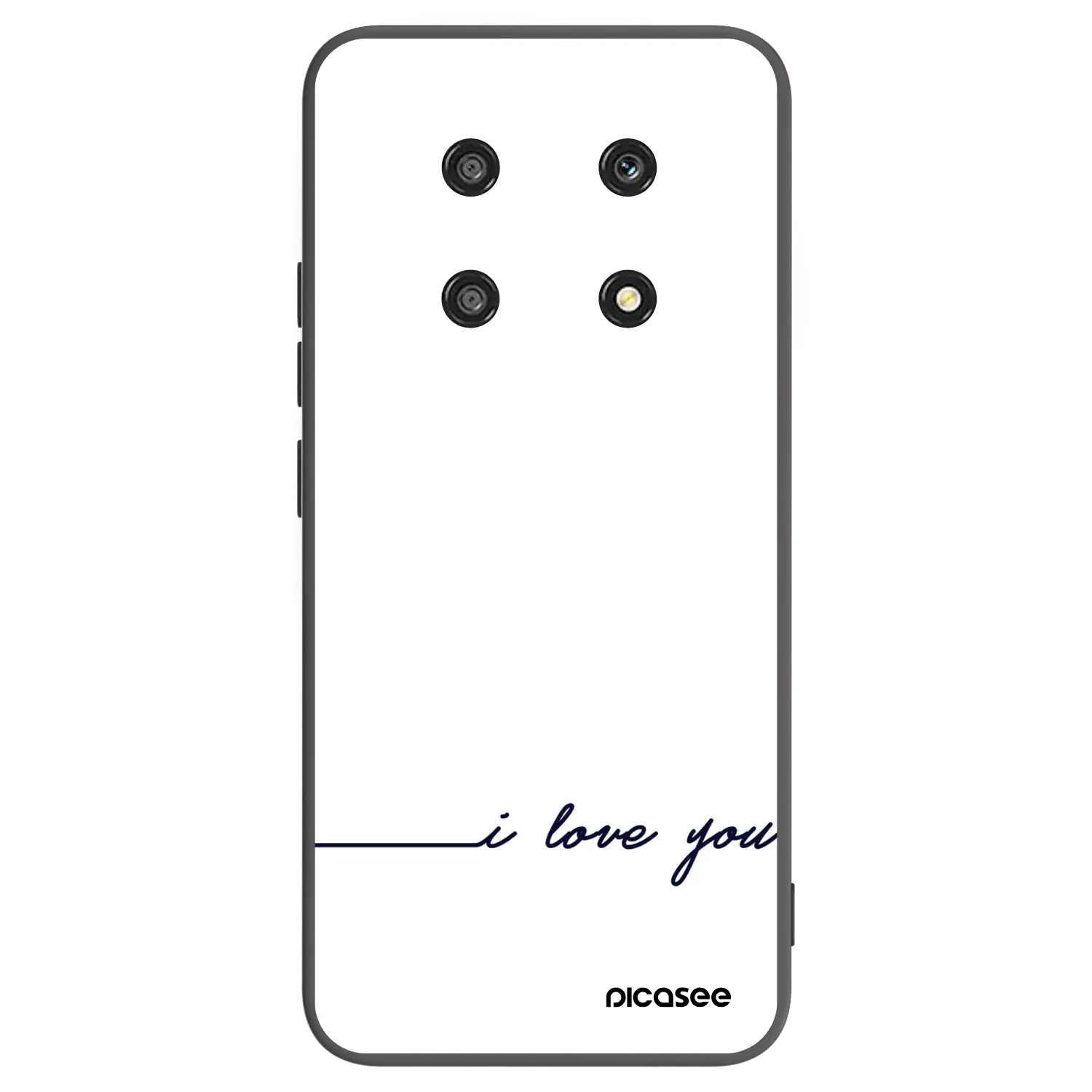 Picasee silikonski črni ovitek za Honor Magic4 Lite 5G - I love you