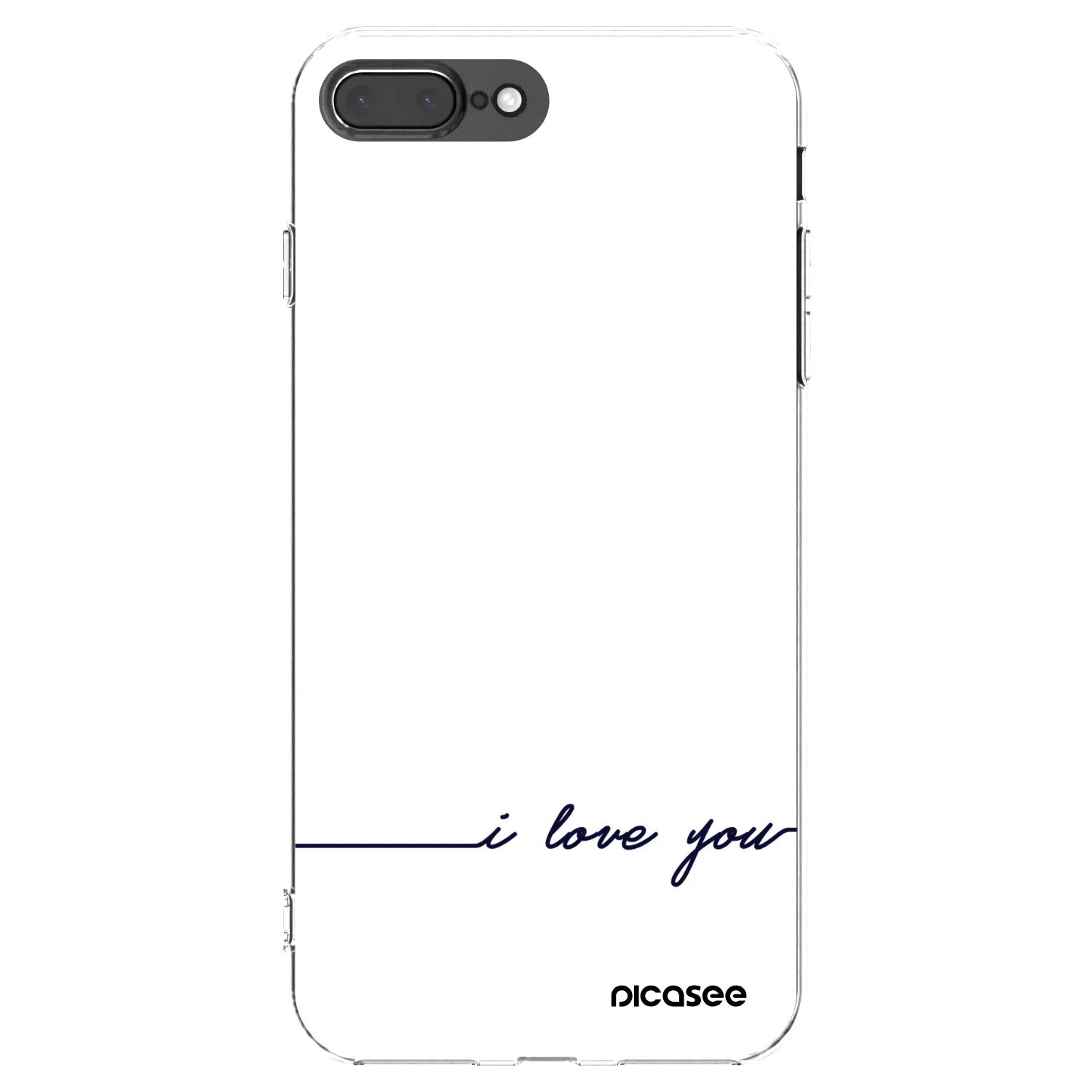 Picasee silikonski prozorni ovitek za Apple iPhone 8 Plus - I love you