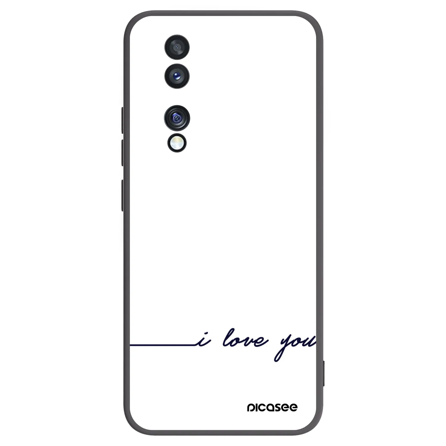 Picasee silikonski črni ovitek za Honor 70 - I love you