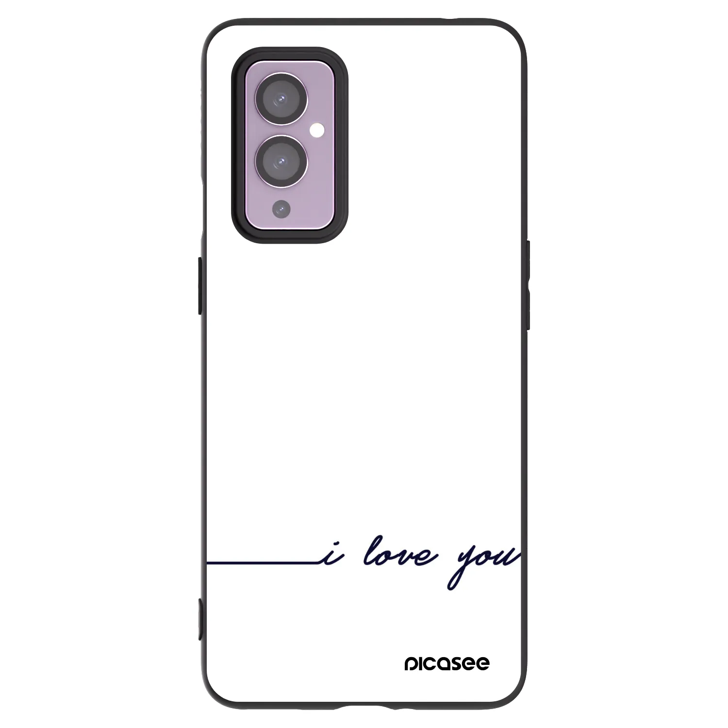 Picasee silikonski črni ovitek za OnePlus 9 - I love you