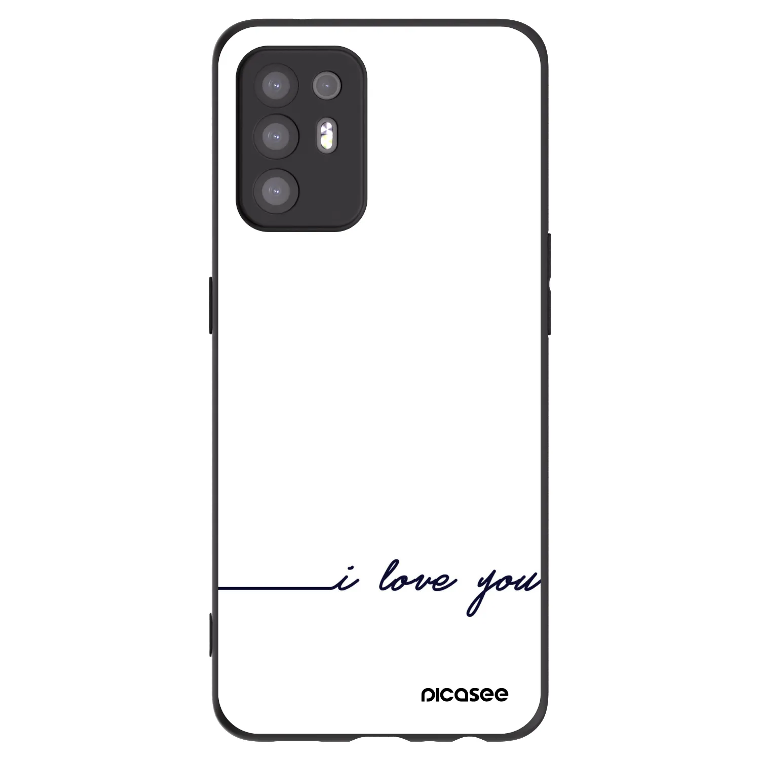 Picasee silikonski črni ovitek za OPPO A94 5G - I love you