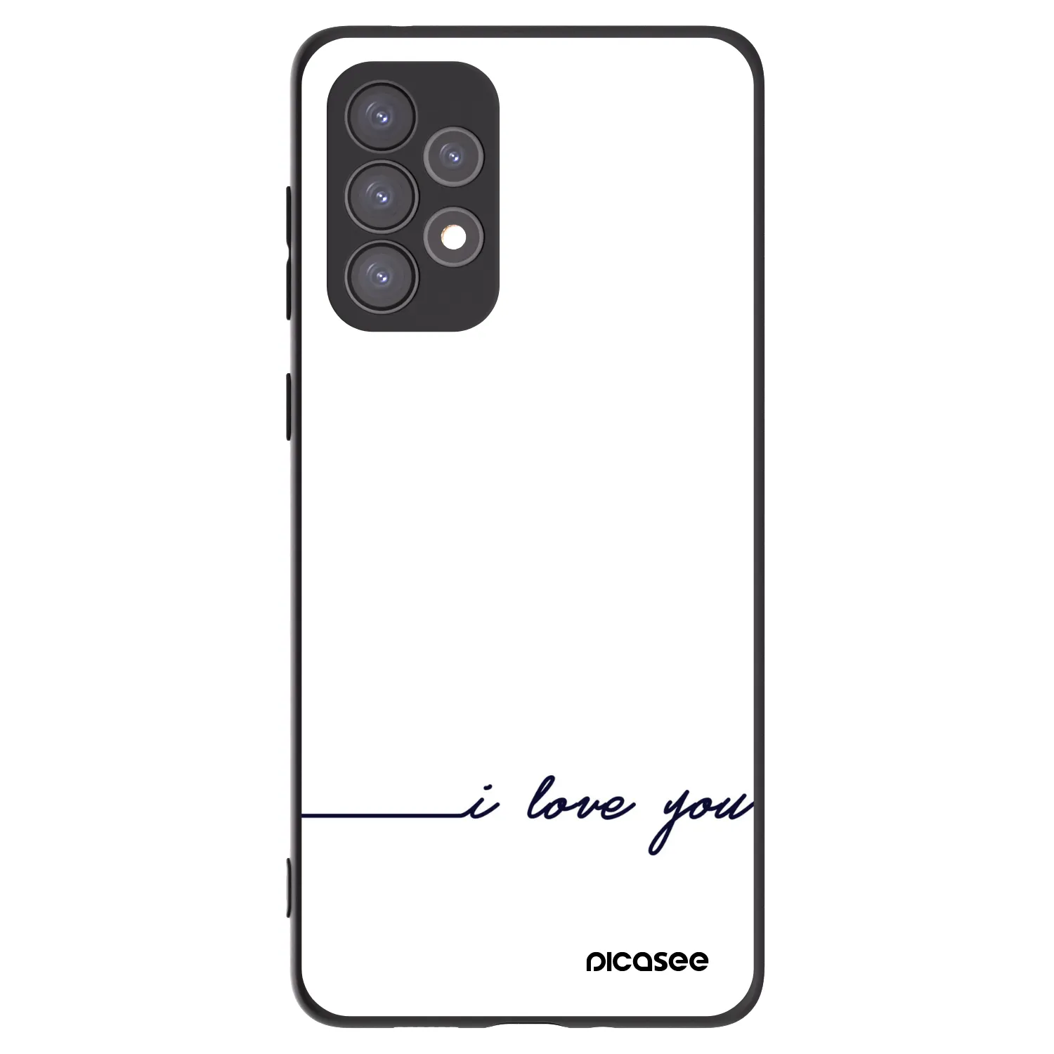 Picasee silikonski črni ovitek za Samsung Galaxy A73 5G - I love you