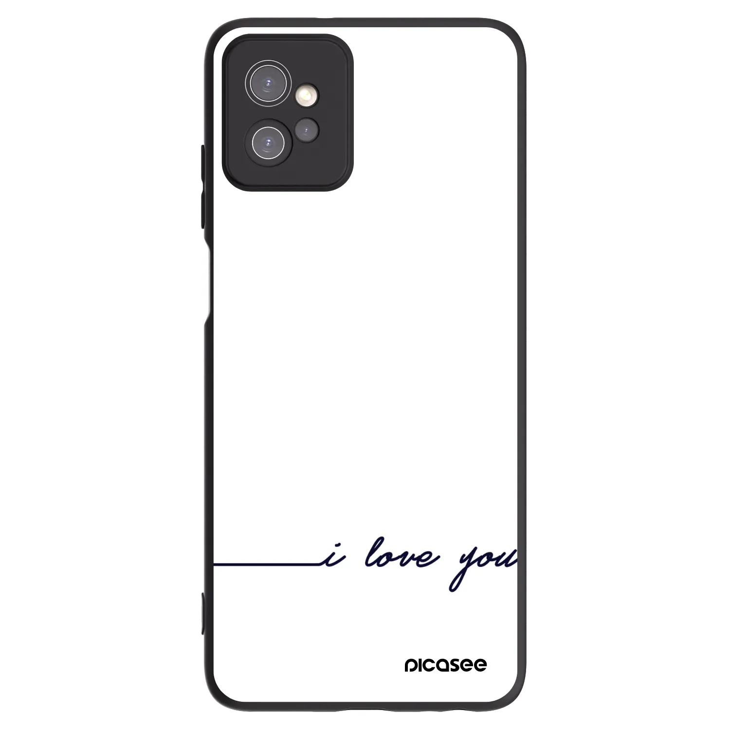 Picasee silikonski črni ovitek za Motorola Moto G32 - I love you