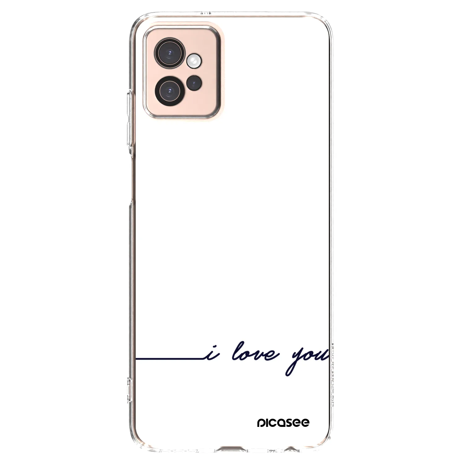 Picasee silikonski prozorni ovitek za Motorola Moto G32 - I love you