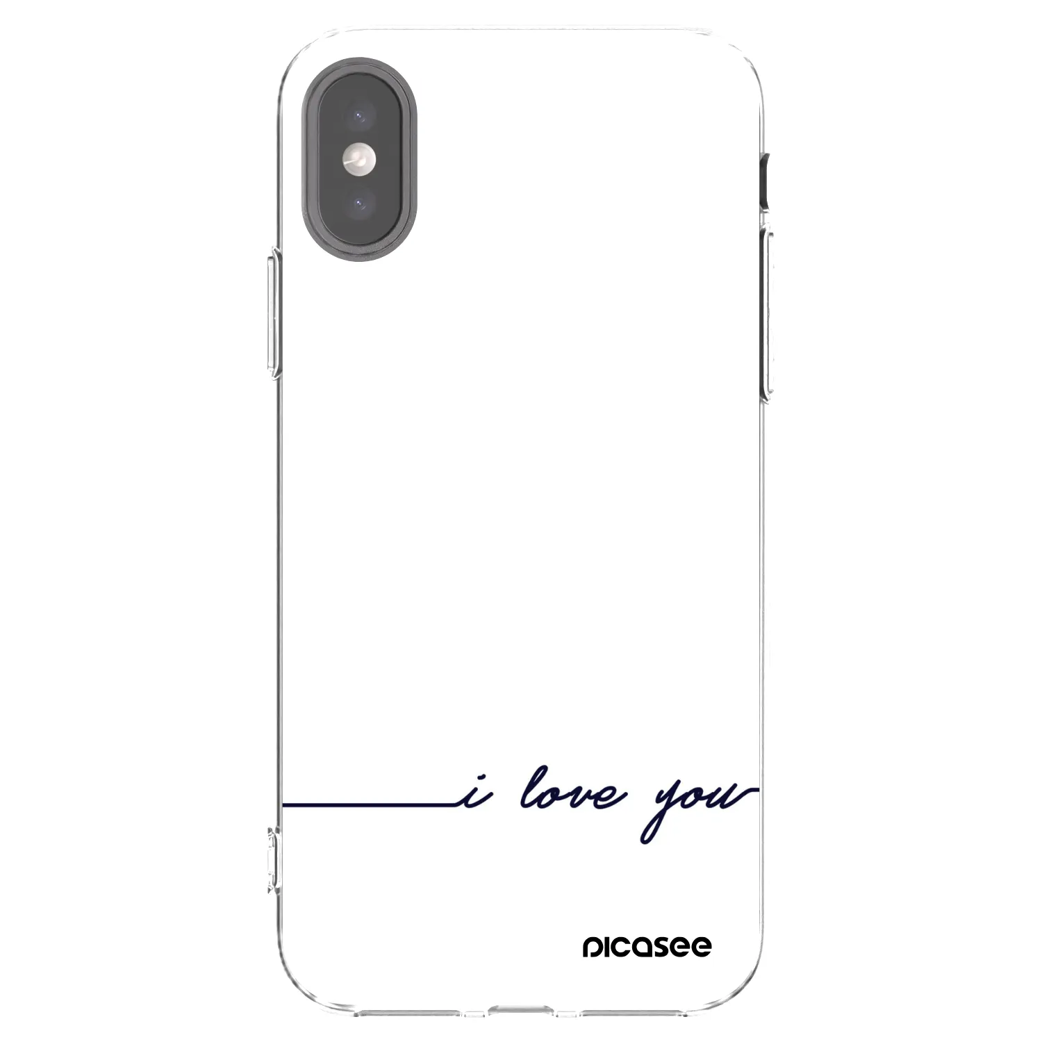 Picasee silikonski prozorni ovitek za Apple iPhone X/XS - I love you