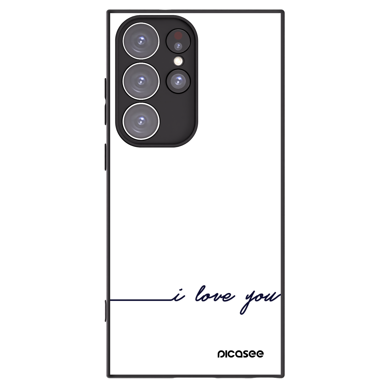 Picasee silikonski črni ovitek za Samsung Galaxy S23 Ultra 5G - I love you