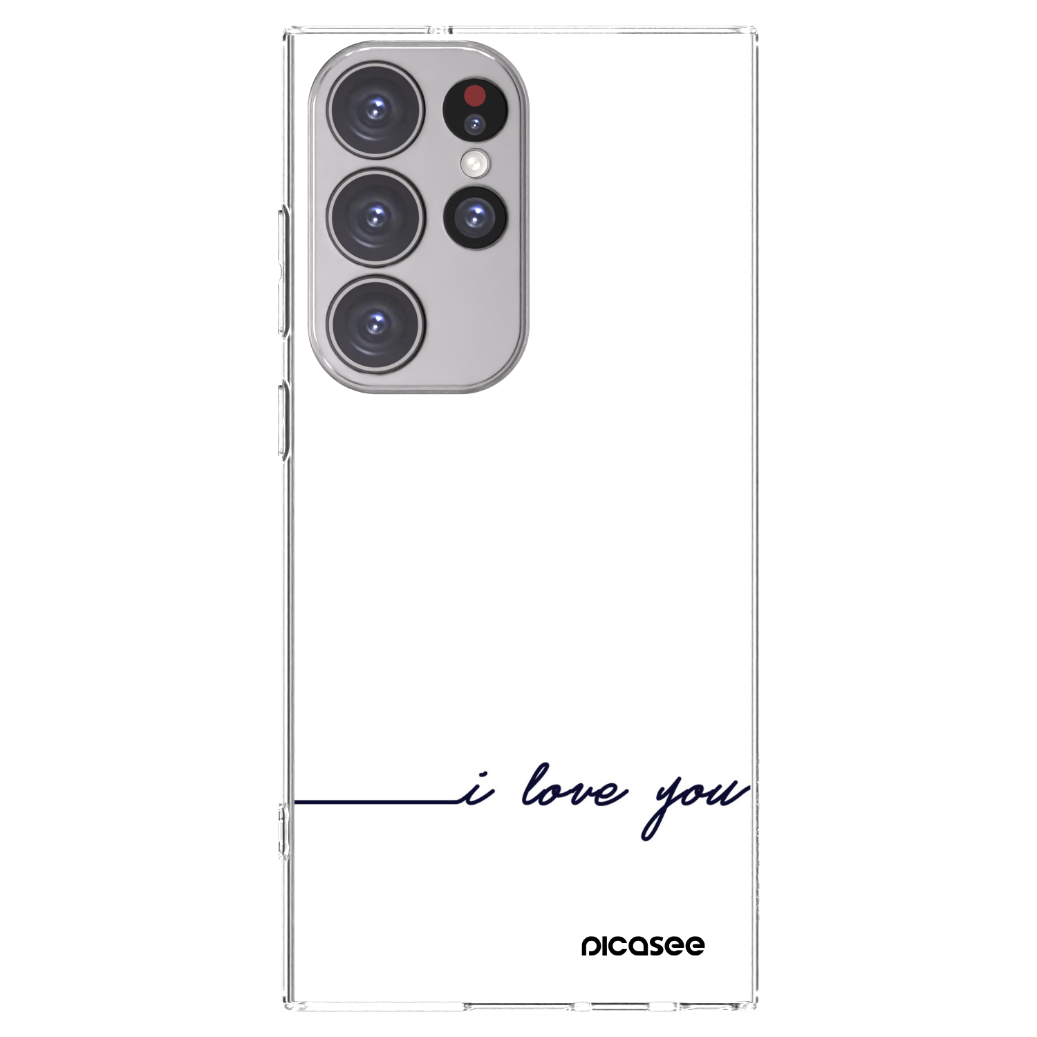 Picasee silikonski prozorni ovitek za Samsung Galaxy S23 Ultra 5G - I love you