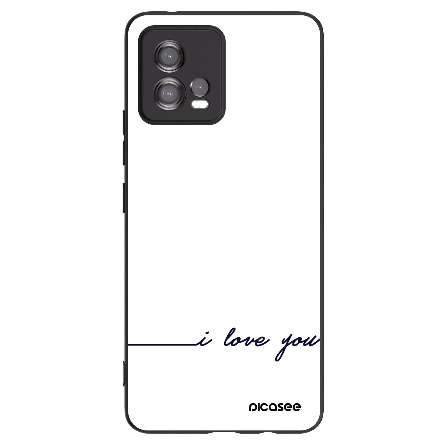 Picasee silikonski črni ovitek za Motorola Moto G72 - I love you
