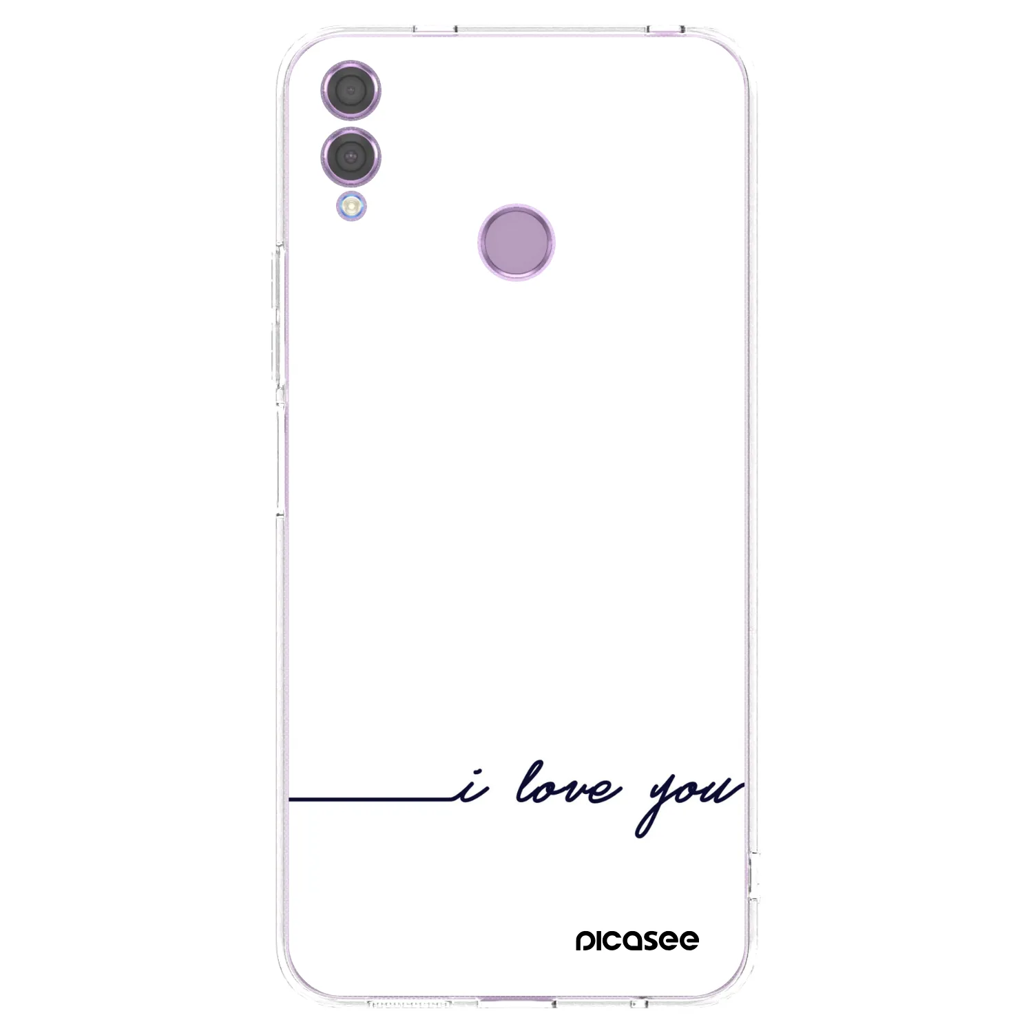 Picasee silikonski prozorni ovitek za Honor 8X - I love you