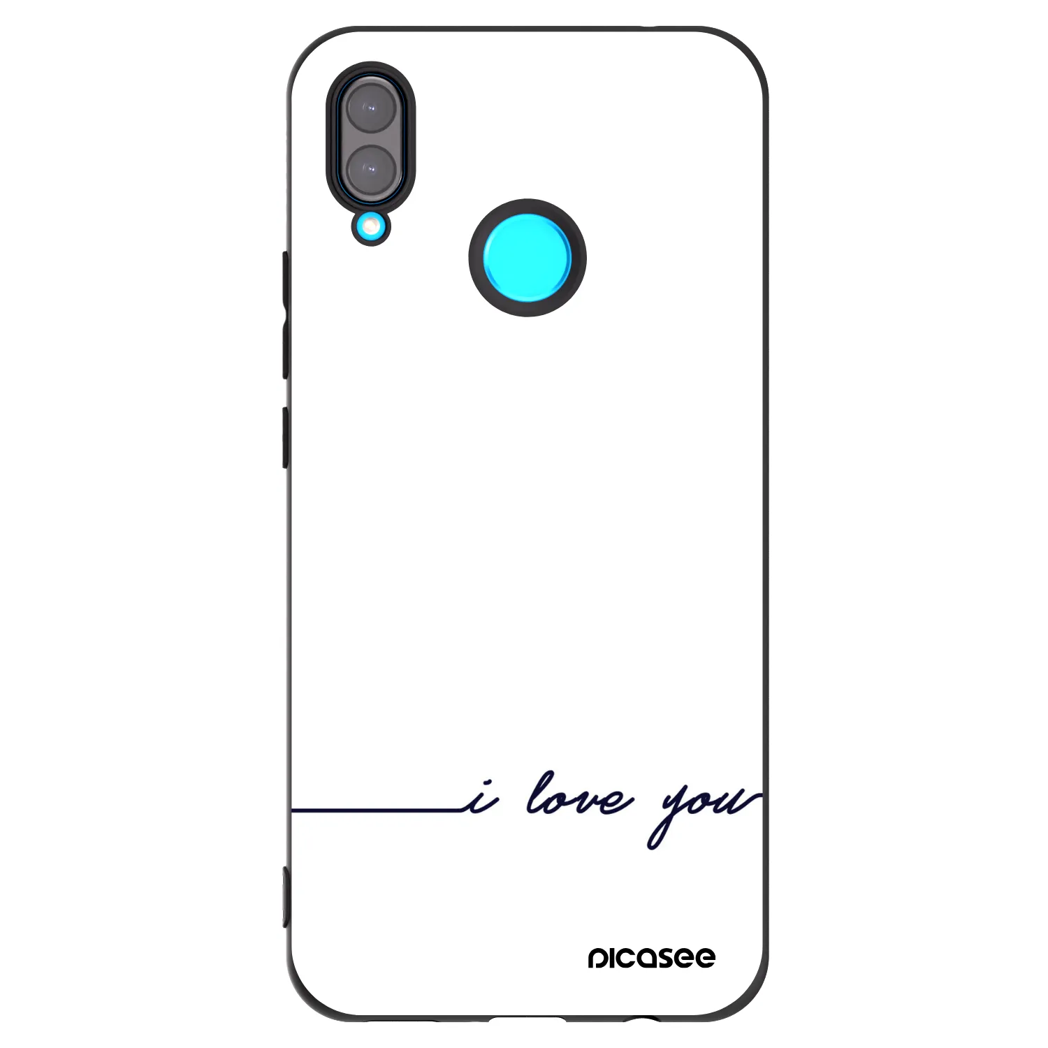 Picasee silikonski črni ovitek za Huawei Nova 3i - I love you