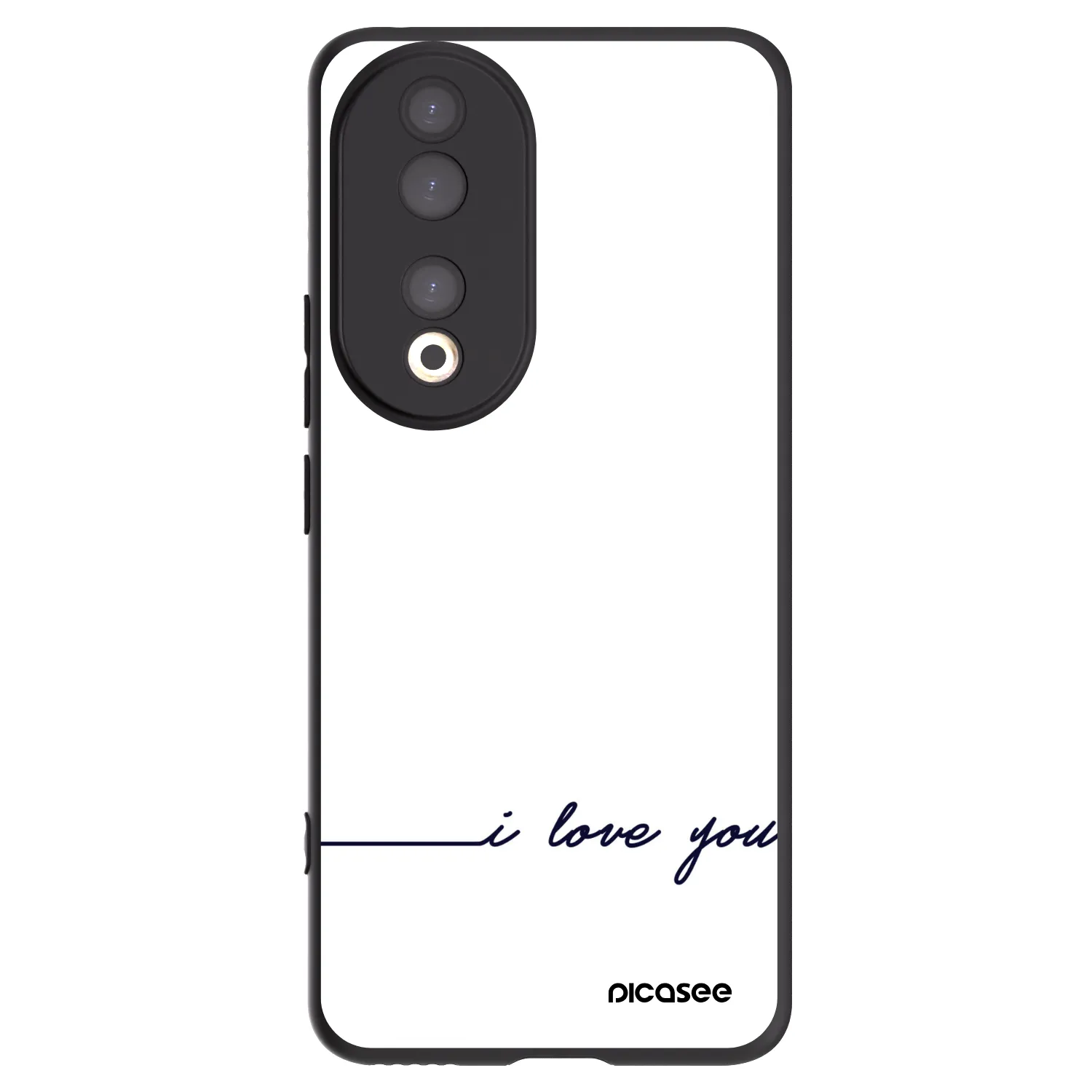 Picasee silikonski črni ovitek za Honor 90 5G - I love you