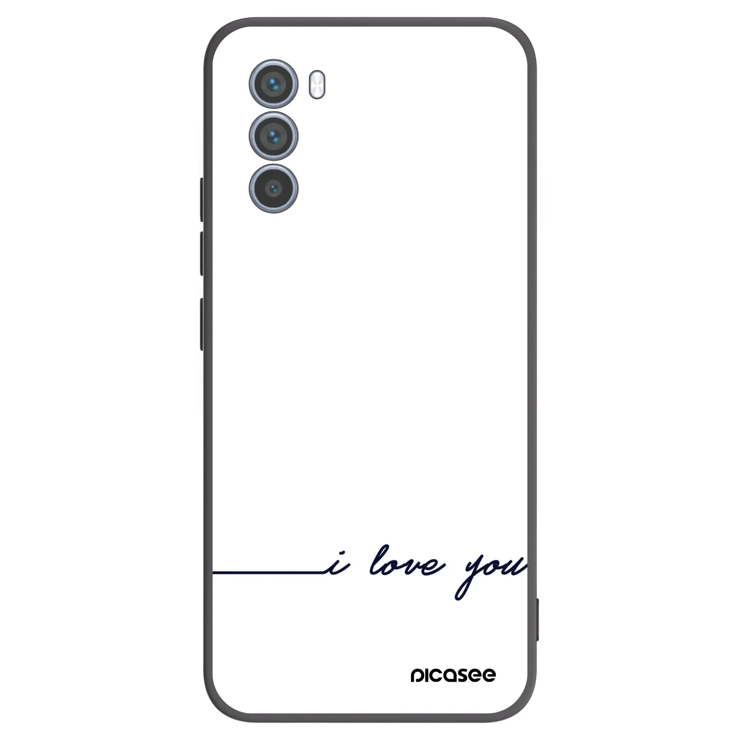 Picasee silikonski črni ovitek za Motorola Moto G62 - I love you