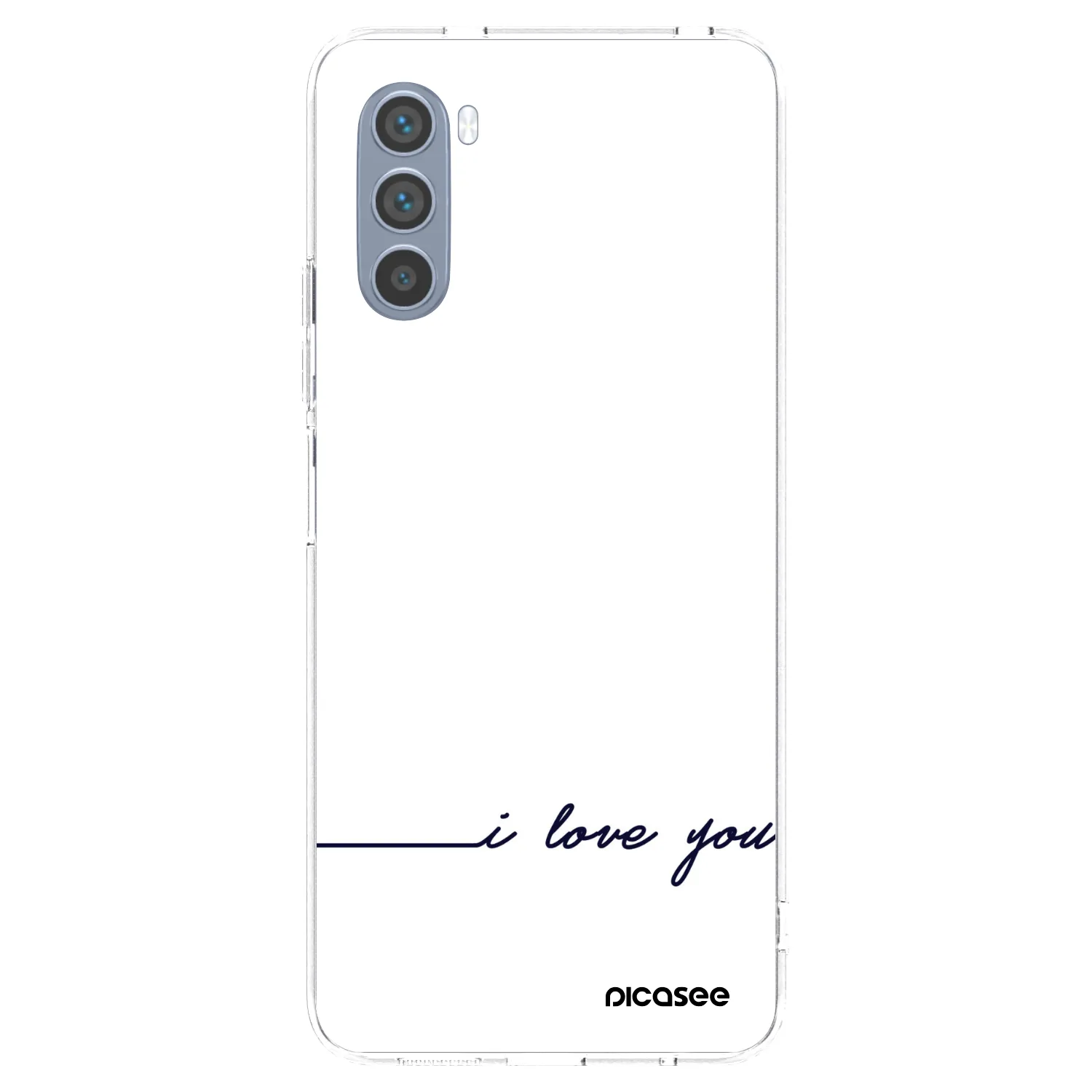 Picasee silikonski prozorni ovitek za Motorola Moto G62 - I love you