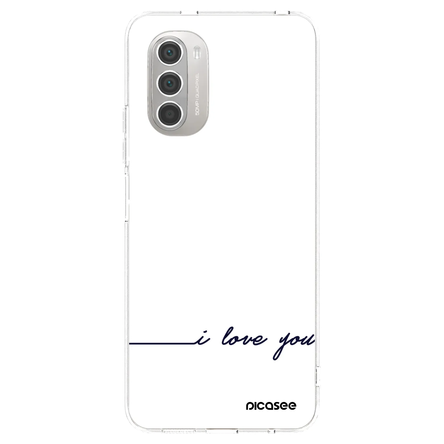 Picasee silikonski prozorni ovitek za Motorola Moto G51 - I love you