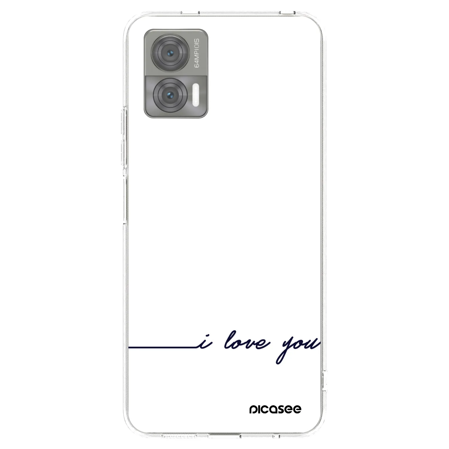 Picasee silikonski prozorni ovitek za Motorola Edge 30 Neo - I love you