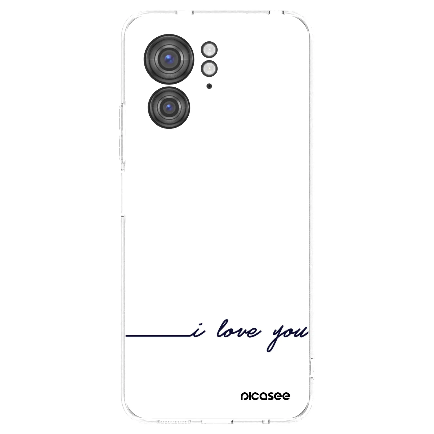 Picasee silikonski prozorni ovitek za Motorola Edge 40 - I love you