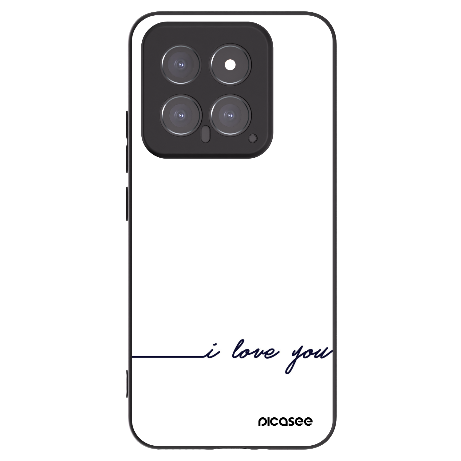 Picasee silikonski črni ovitek za Xiaomi 14 - I love you