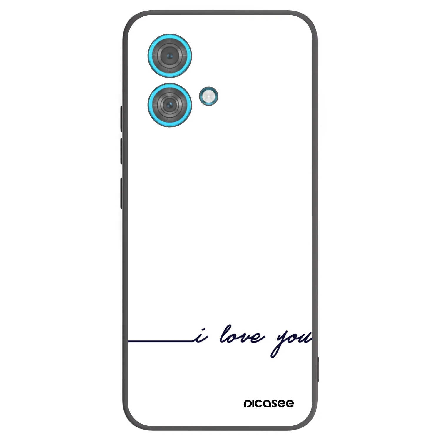 Picasee silikonski črni ovitek za Motorola Edge 40 Neo - I love you