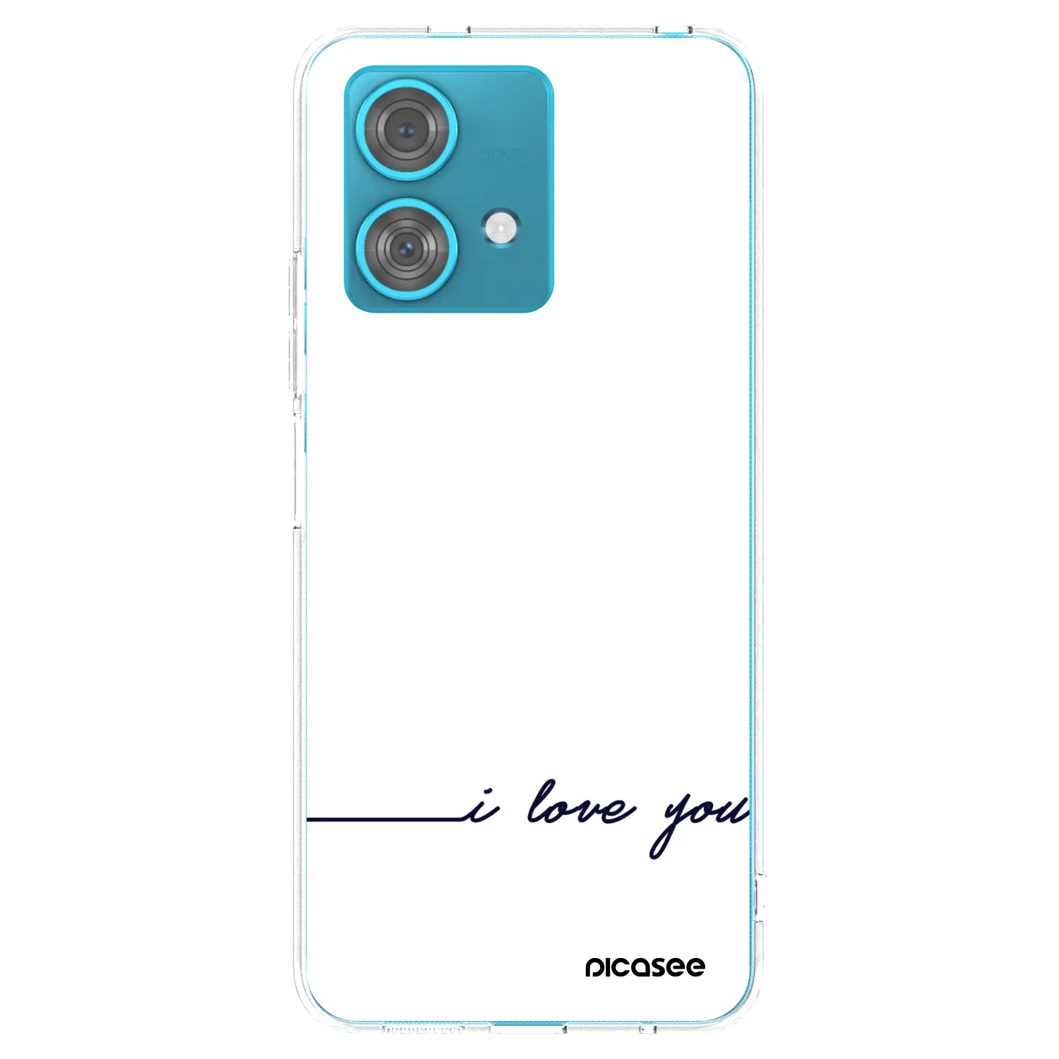 Picasee silikonski prozorni ovitek za Motorola Edge 40 Neo - I love you