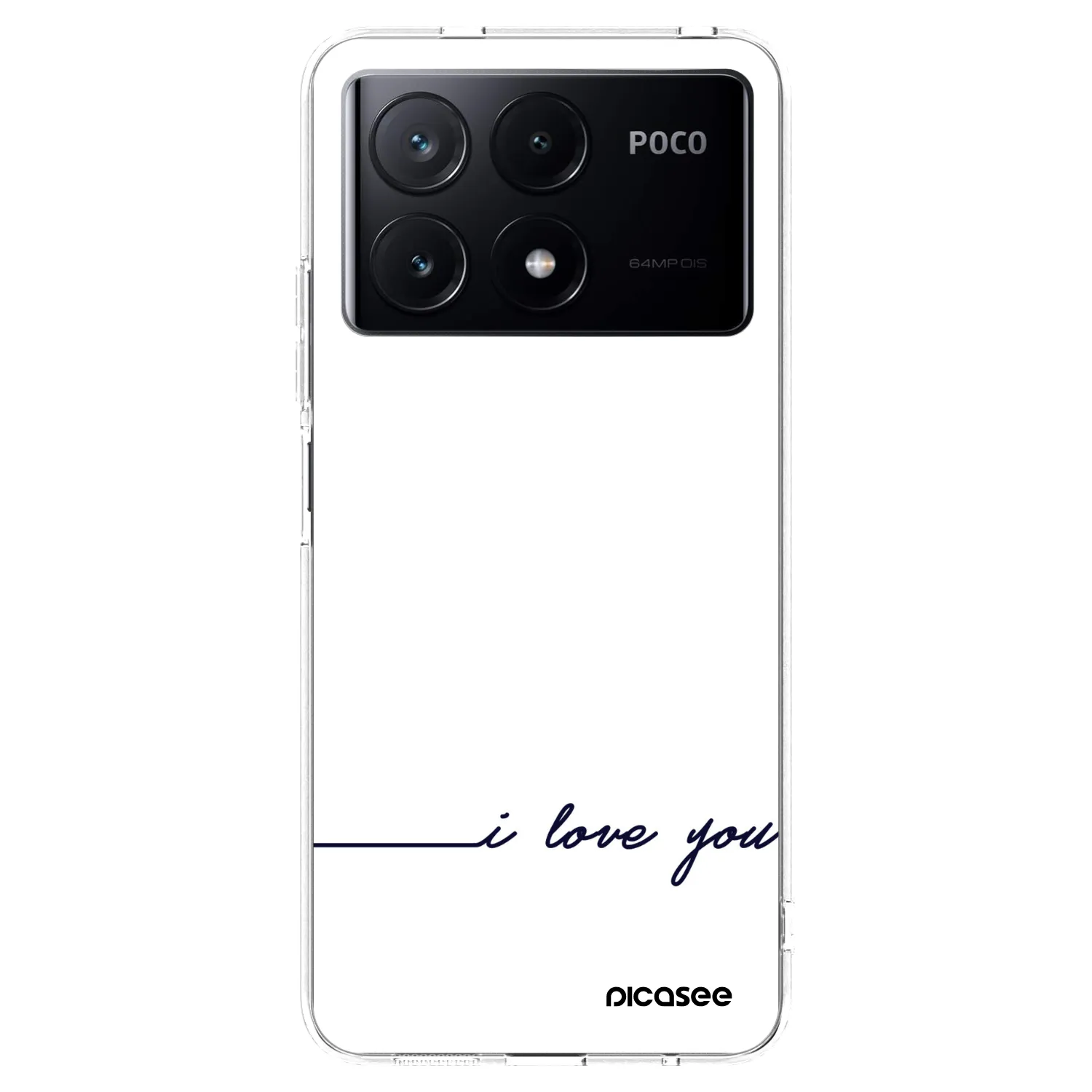 Picasee silikonski prozorni ovitek za Xiaomi Poco X6 Pro - I love you