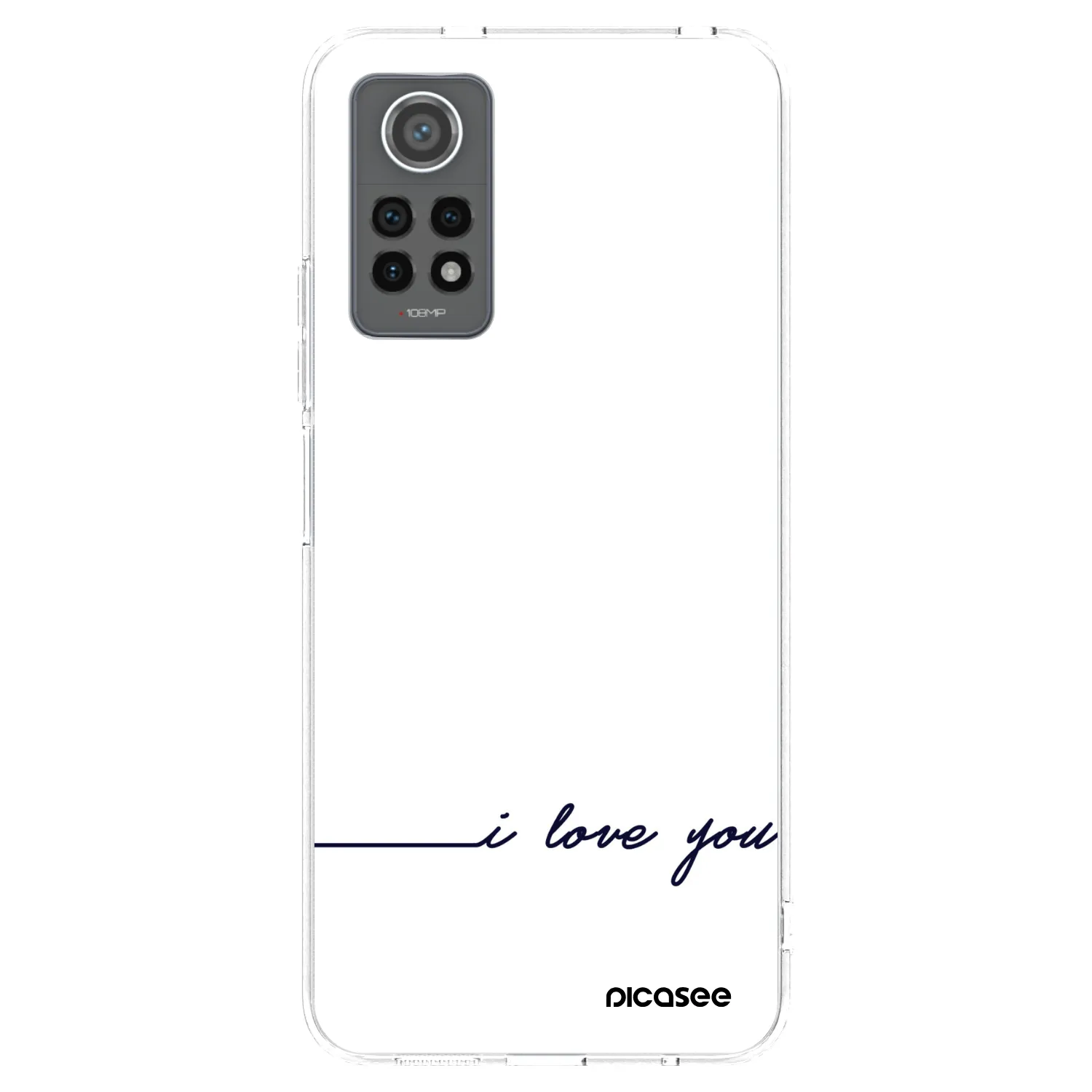 Picasee silikonski prozorni ovitek za Xiaomi Redmi Note 12 Pro 4G - I love you