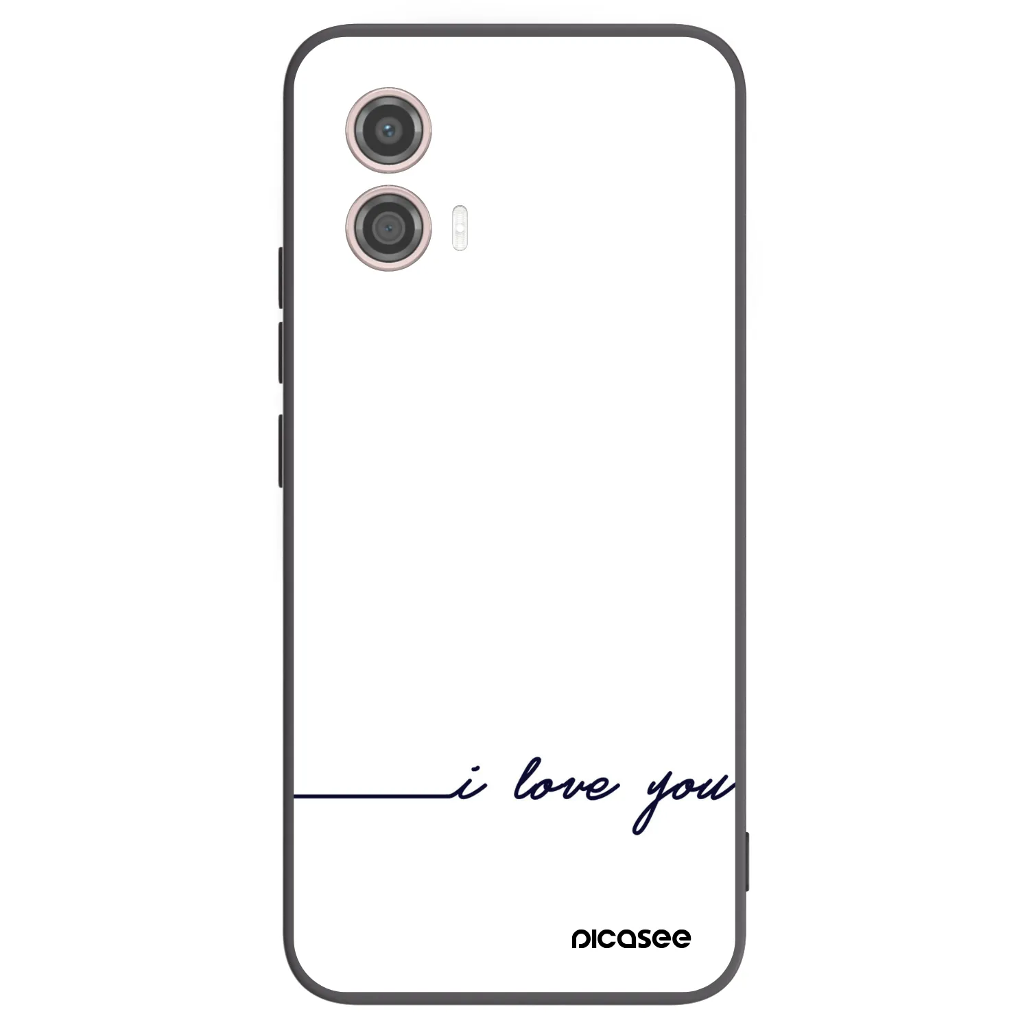 Picasee silikonski črni ovitek za Motorola Moto G53 5G - I love you