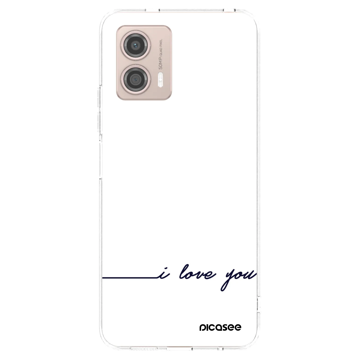 Picasee silikonski prozorni ovitek za Motorola Moto G53 5G - I love you