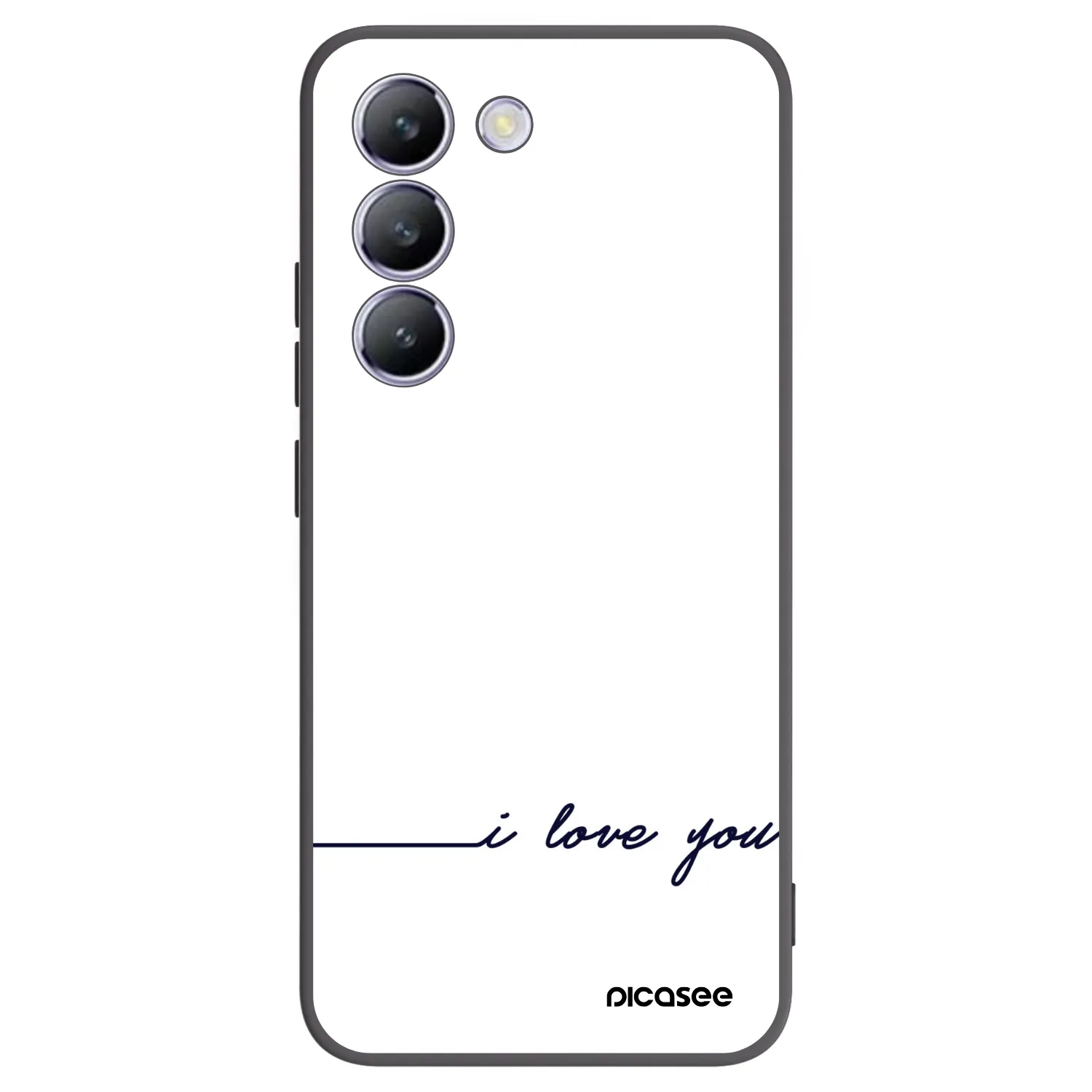 Picasee silikonski črni ovitek za Vivo V40 SE 5G - I love you