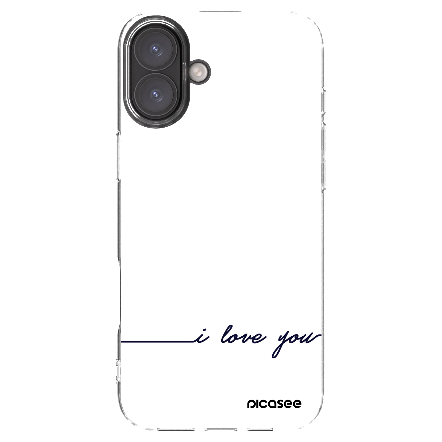 Picasee silikonski prozorni ovitek za Apple iPhone 16 Plus - I love you
