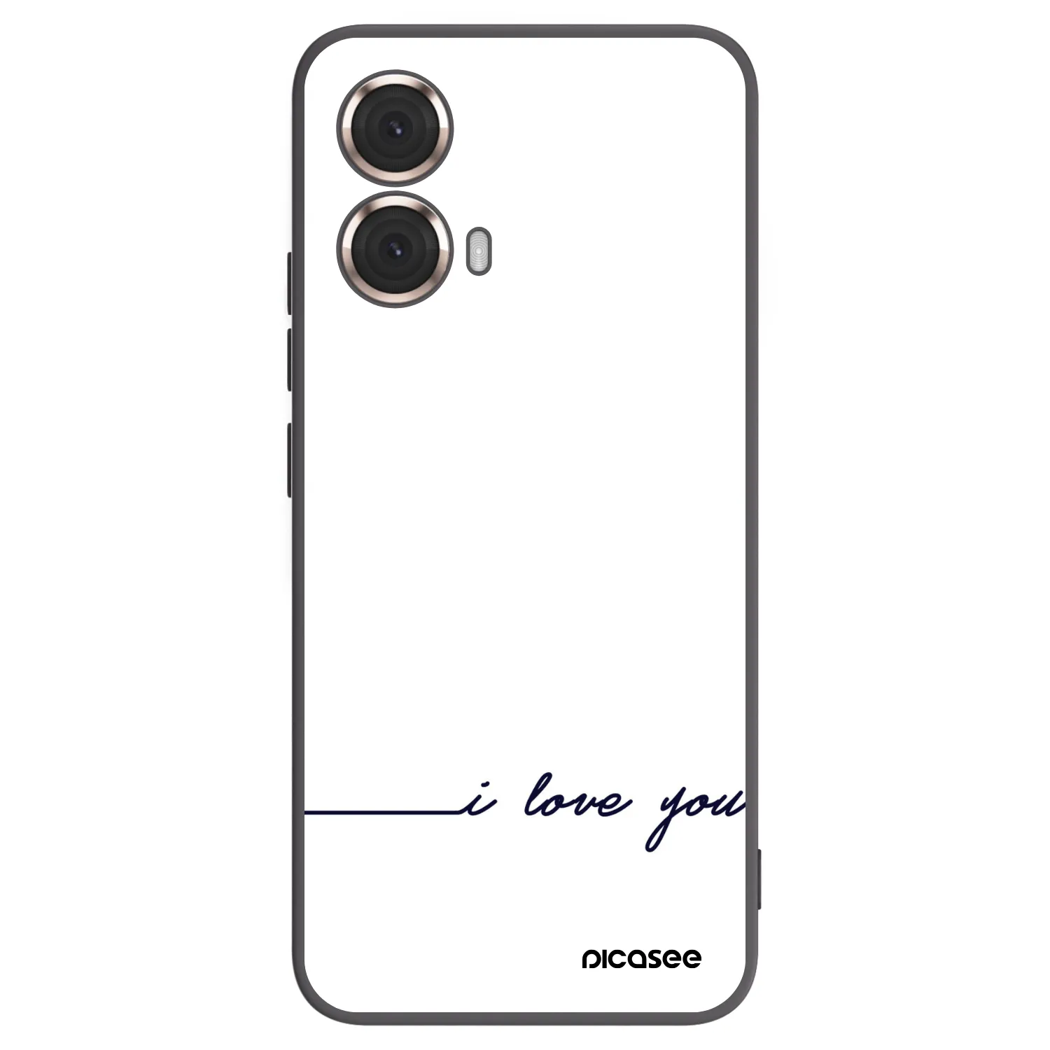 Picasee silikonski črni ovitek za Motorola Moto G85 - I love you