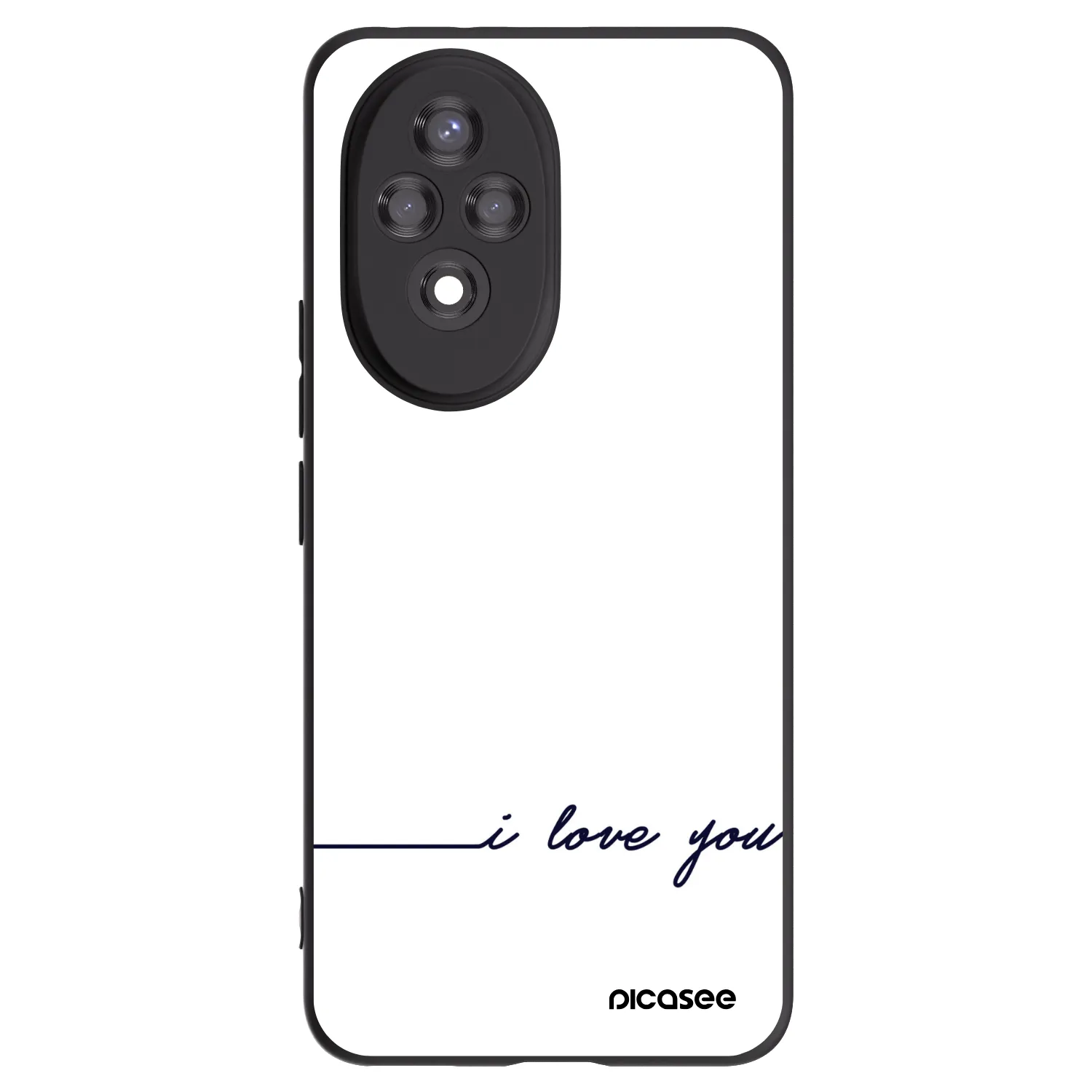 Picasee silikonski črni ovitek za Honor 200 Pro 5G - I love you