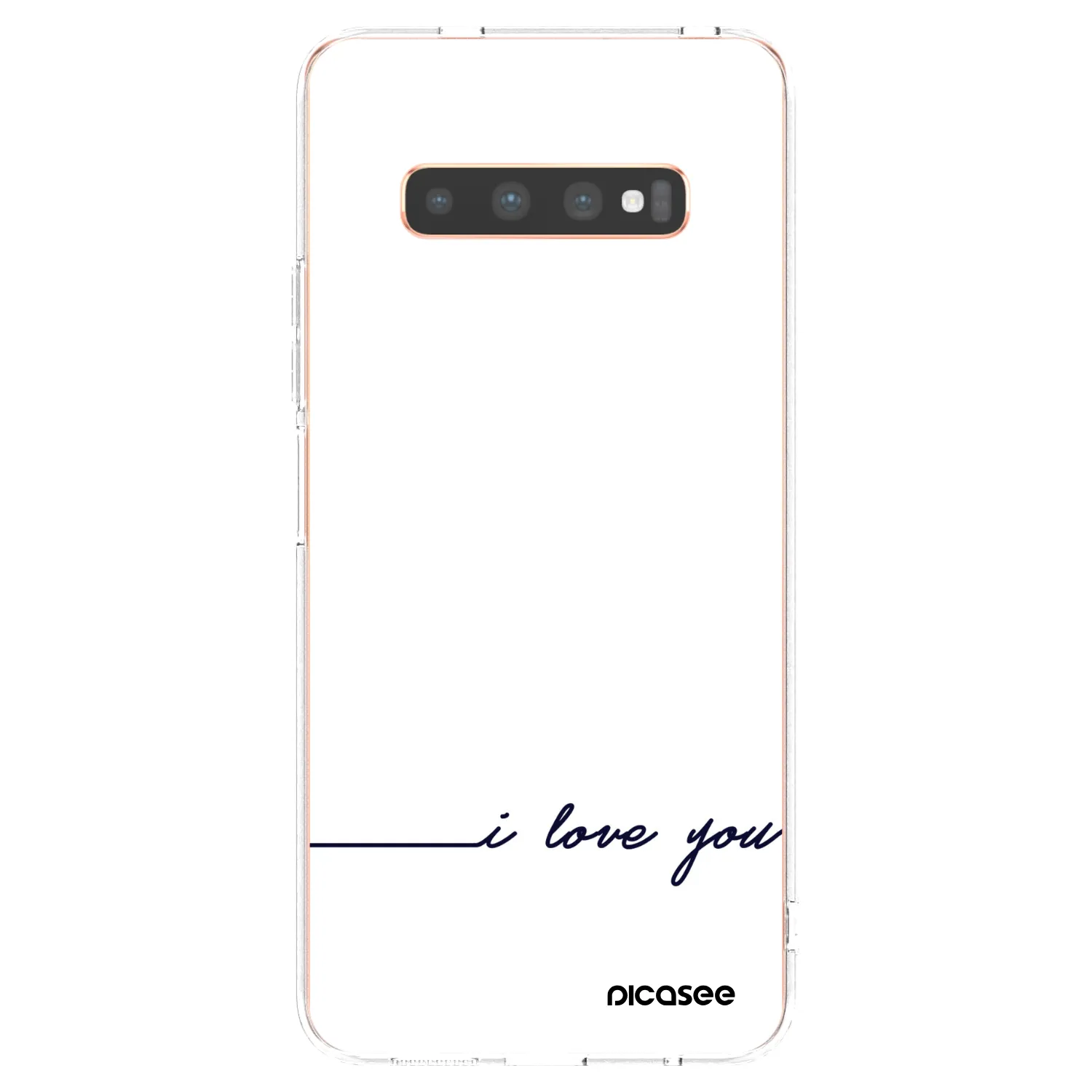 Picasee silikonski prozorni ovitek za Samsung Galaxy S10 Plus G975 - I love you