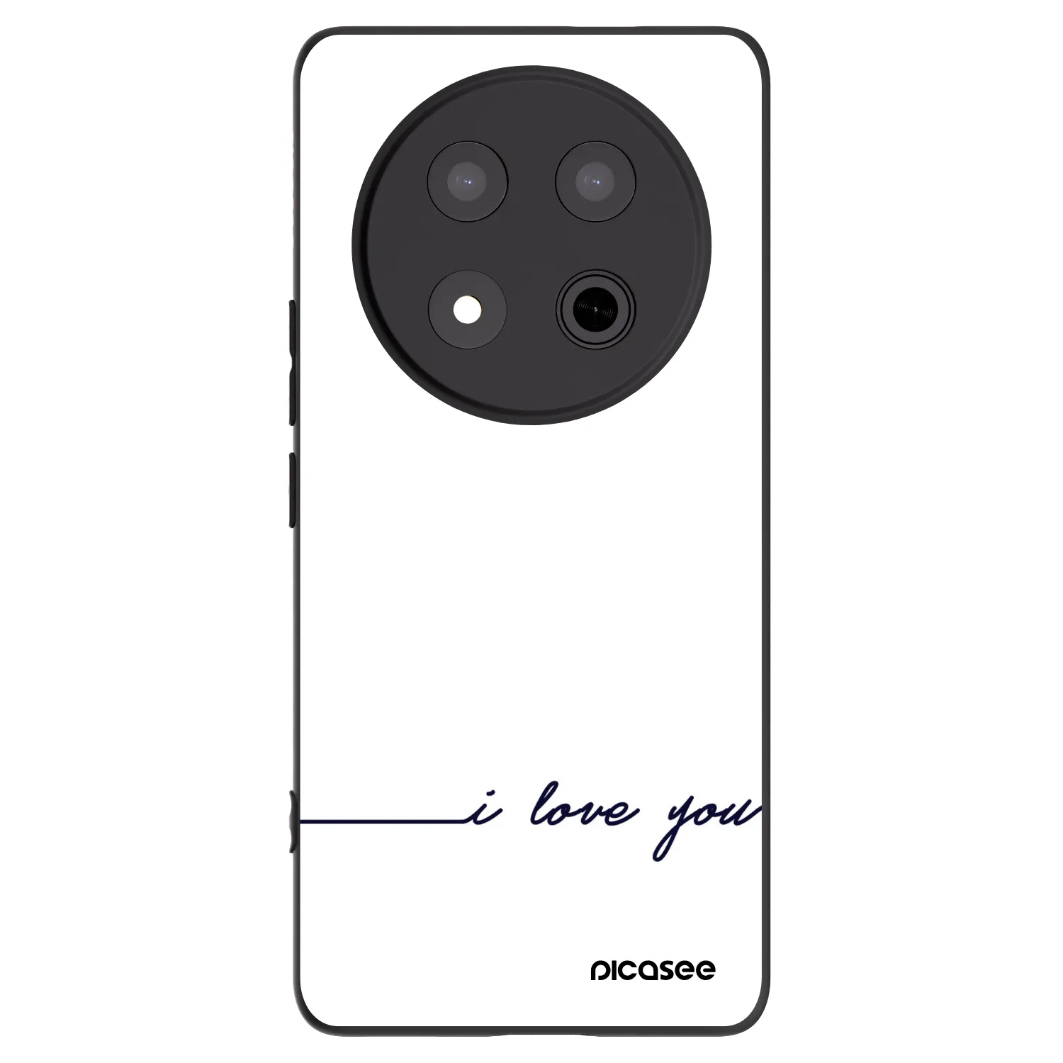Picasee silikonski črni ovitek za Honor Magic7 Lite 5G - I love you