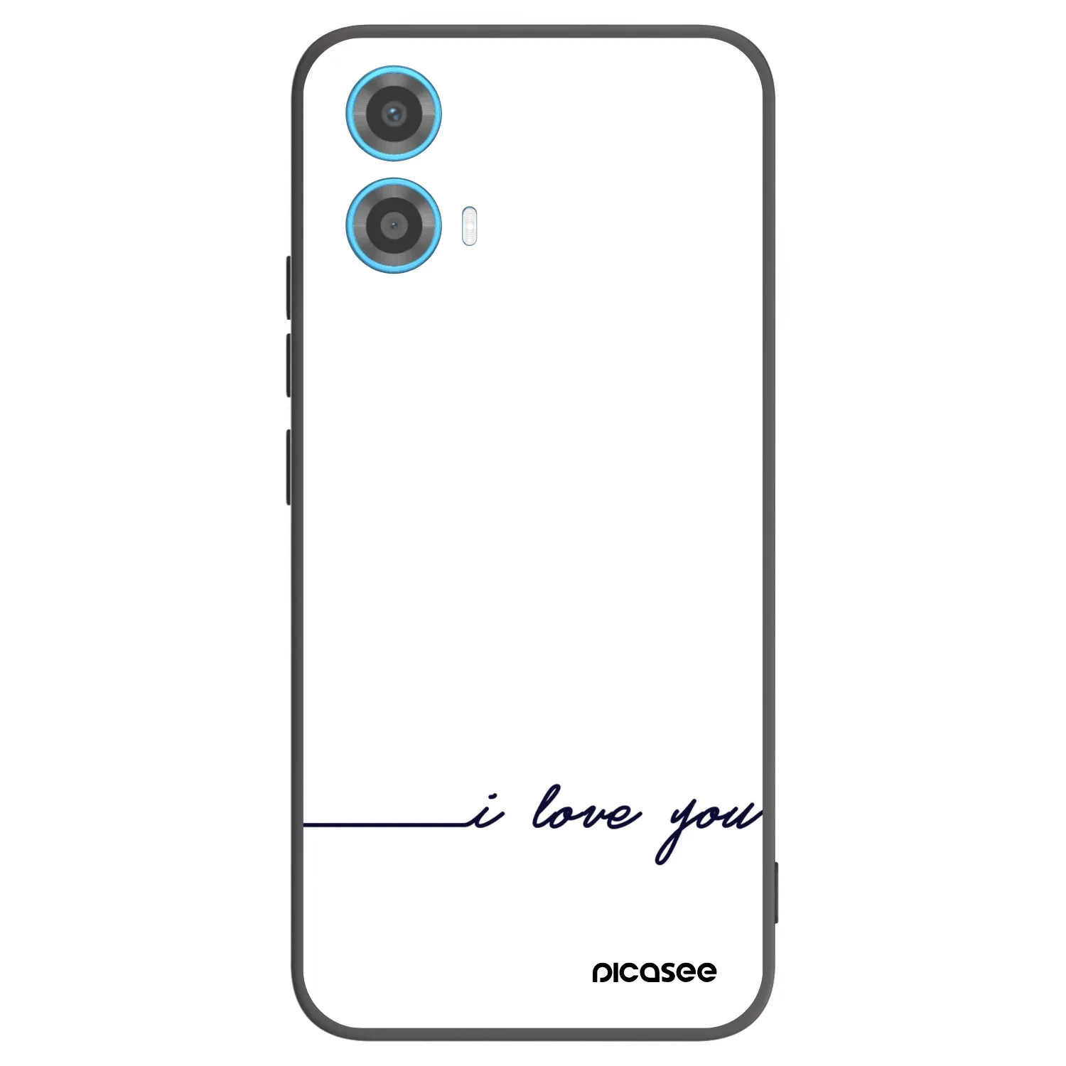 Picasee silikonski črni ovitek za Motorola Moto G34 5G - I love you