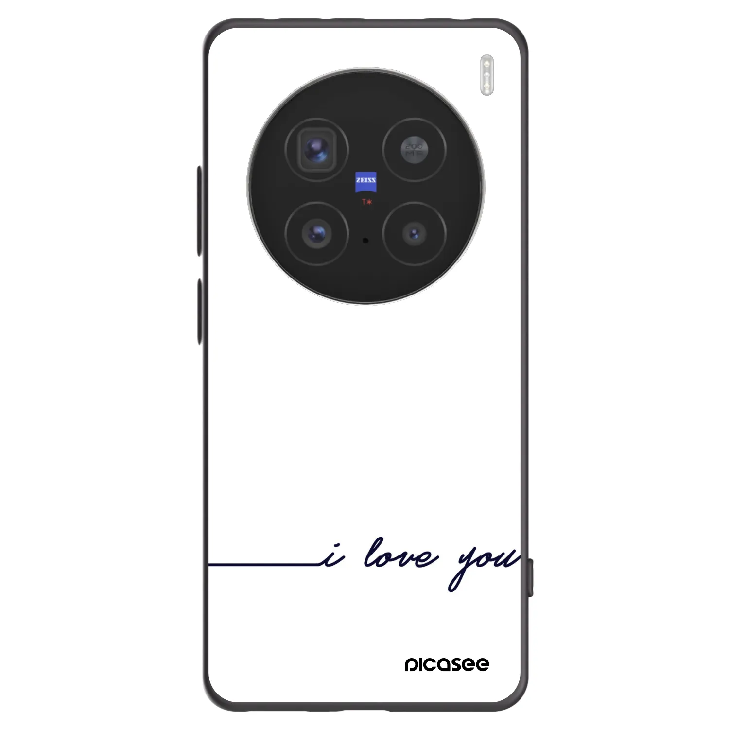 Picasee silikonski črni ovitek za Vivo X200 Pro - I love you