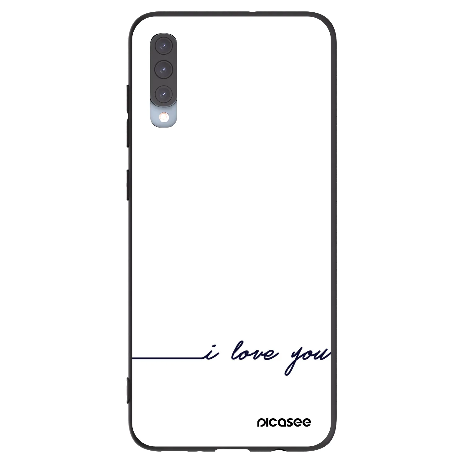 Picasee silikonski črni ovitek za Samsung Galaxy A70 A705F - I love you
