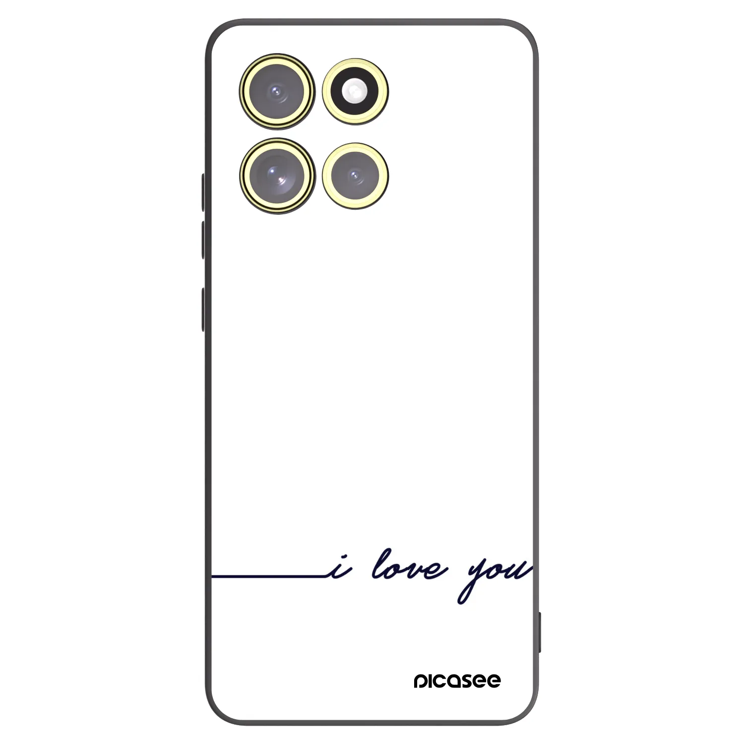 Picasee silikonski črni ovitek za Motorola Moto G86 Power 5G - I love you