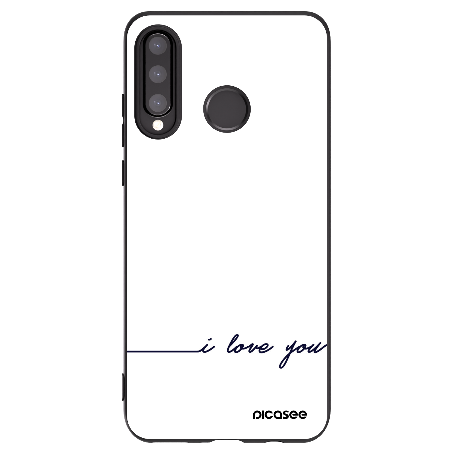 Picasee silikonski črni ovitek za Huawei P30 Lite - I love you