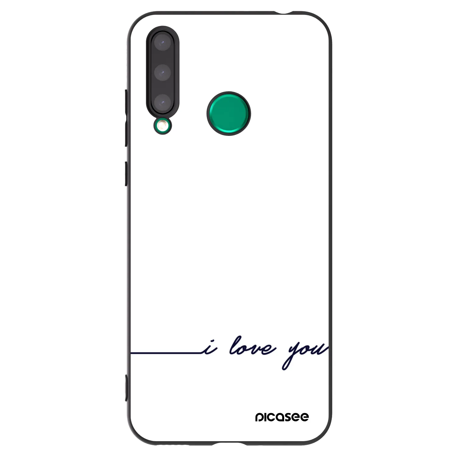 Picasee silikonski črni ovitek za Honor 20 Lite - I love you
