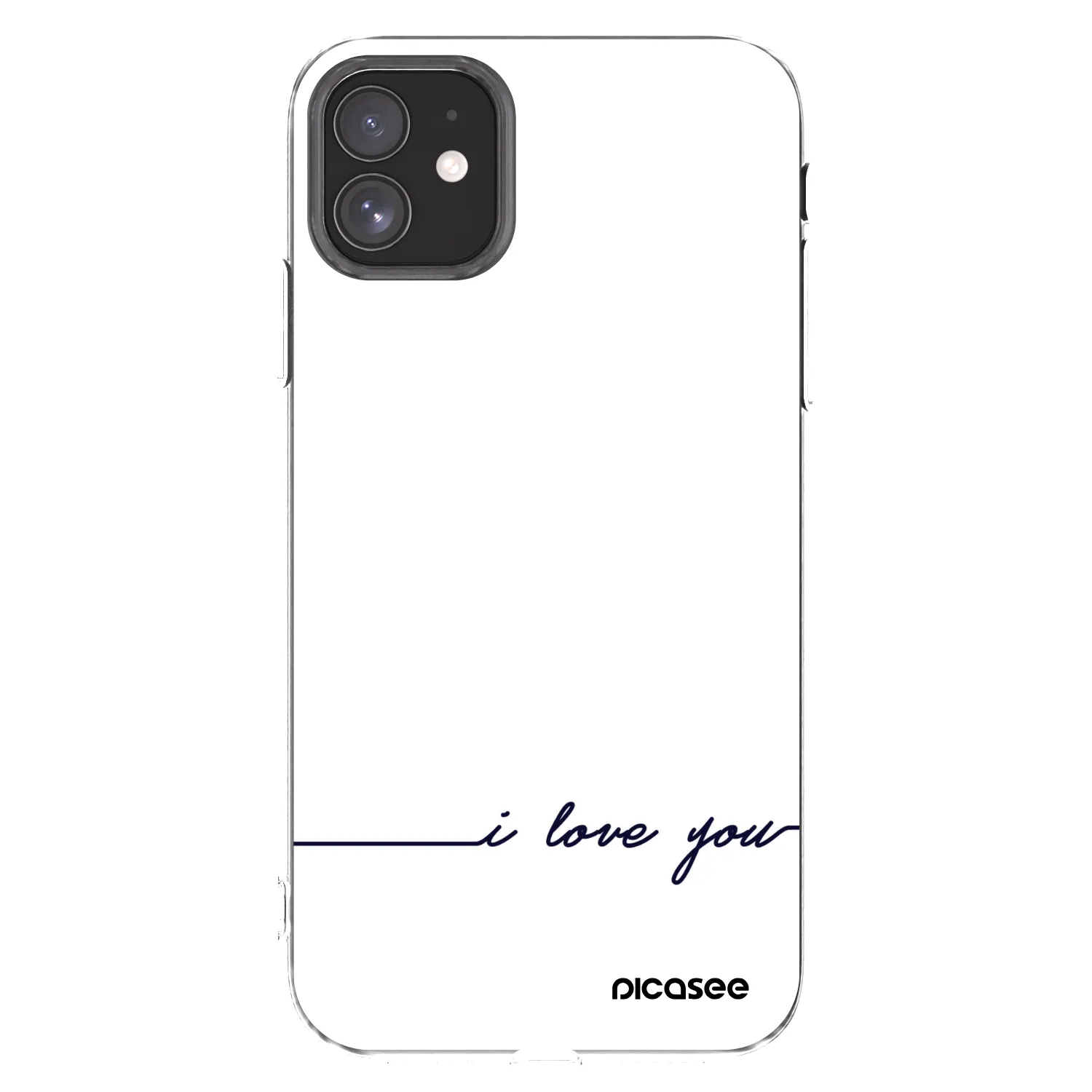 Picasee silikonski prozorni ovitek za Apple iPhone 11 - I love you