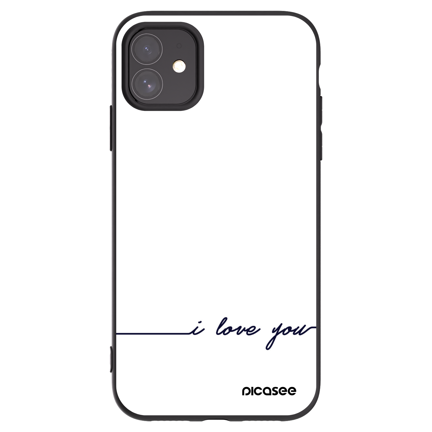 Picasee silikonski črni ovitek za Apple iPhone 11 - I love you